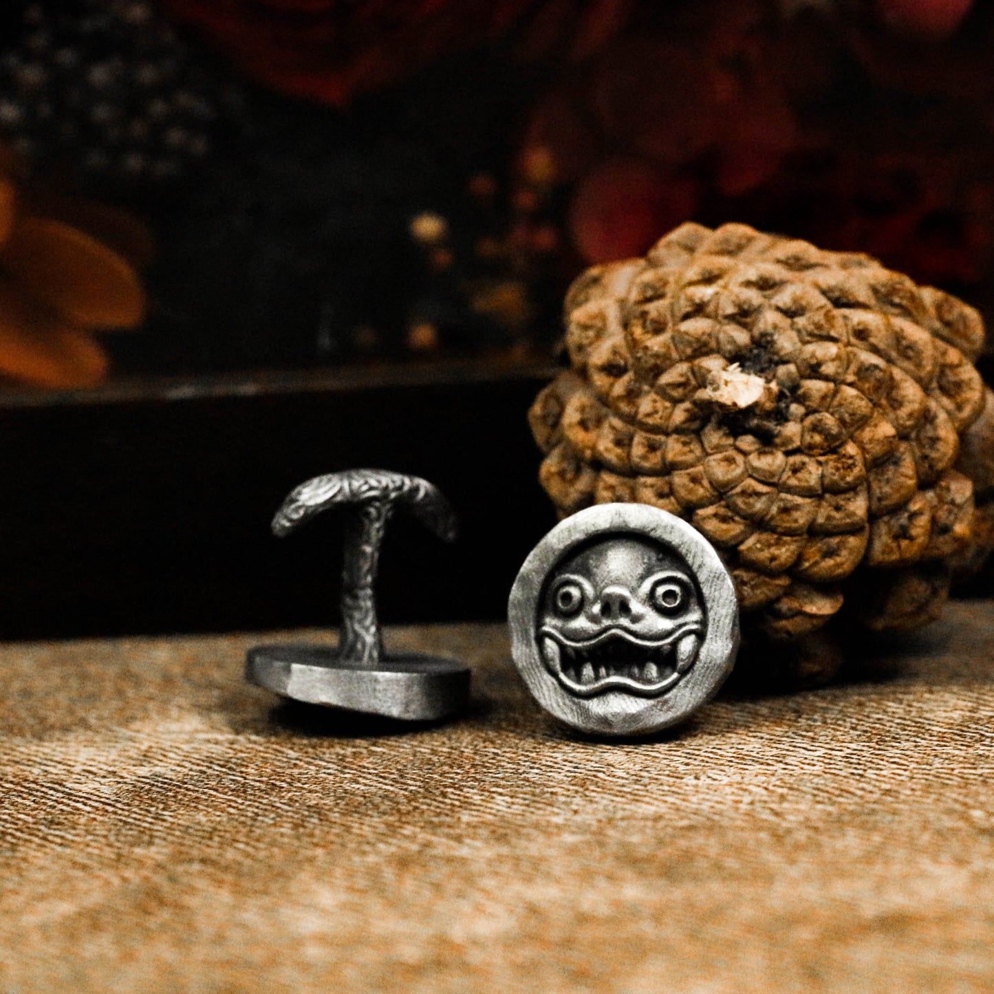 Elf Beast Cufflinks - Handmade 925 Silver Spirit Smiley Totem