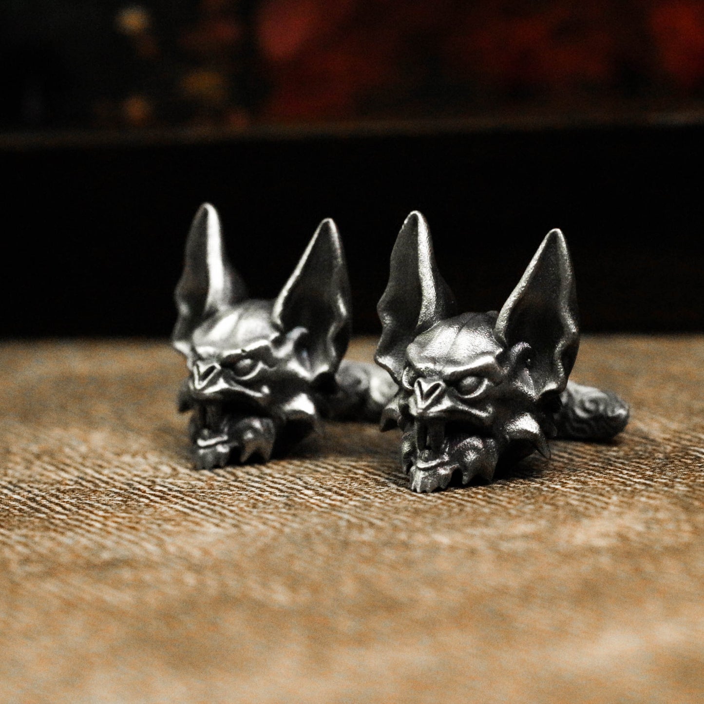 Bat Demon Cufflinks - 925 Silver Handmade