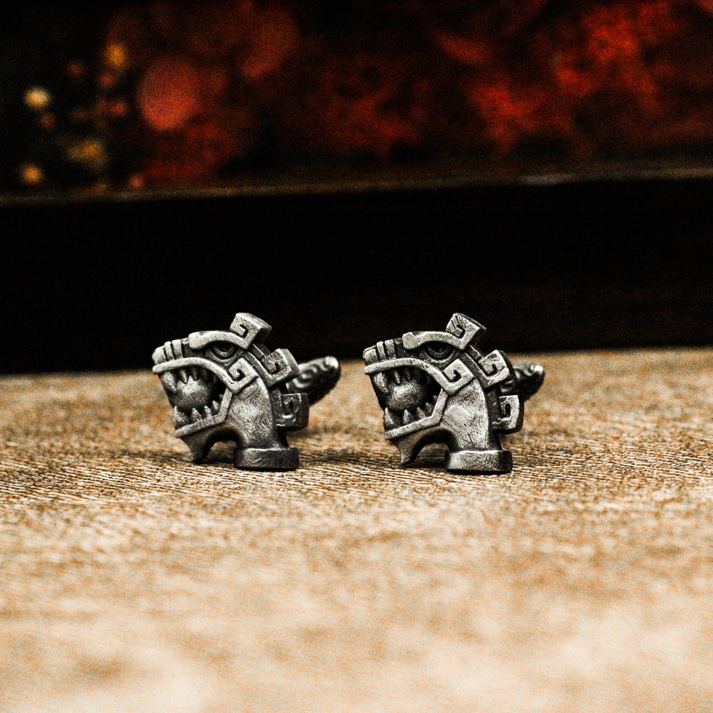 Maya Snake Cufflinks - Handmade 925 Silver