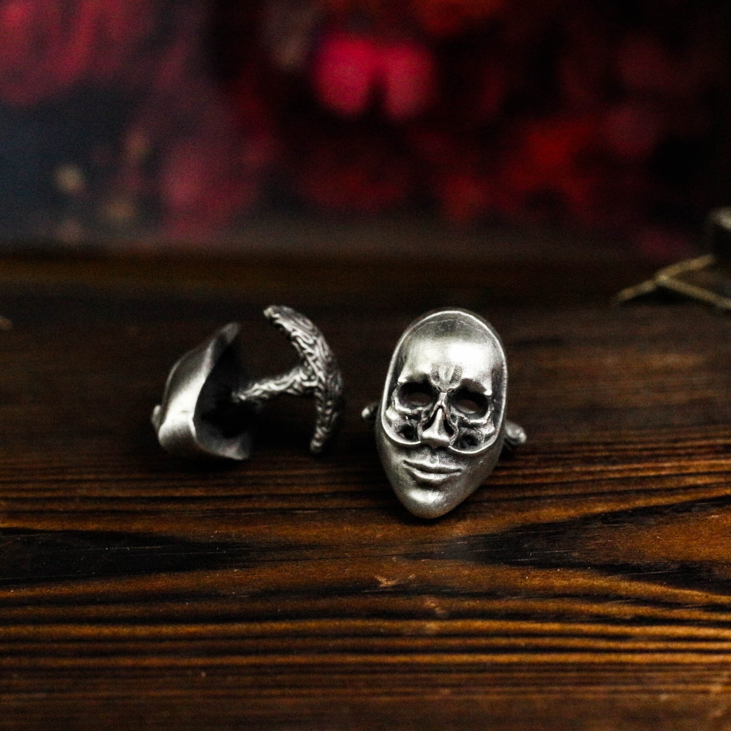 Skeleton Mask Cufflinks - 925 Silver Handmade