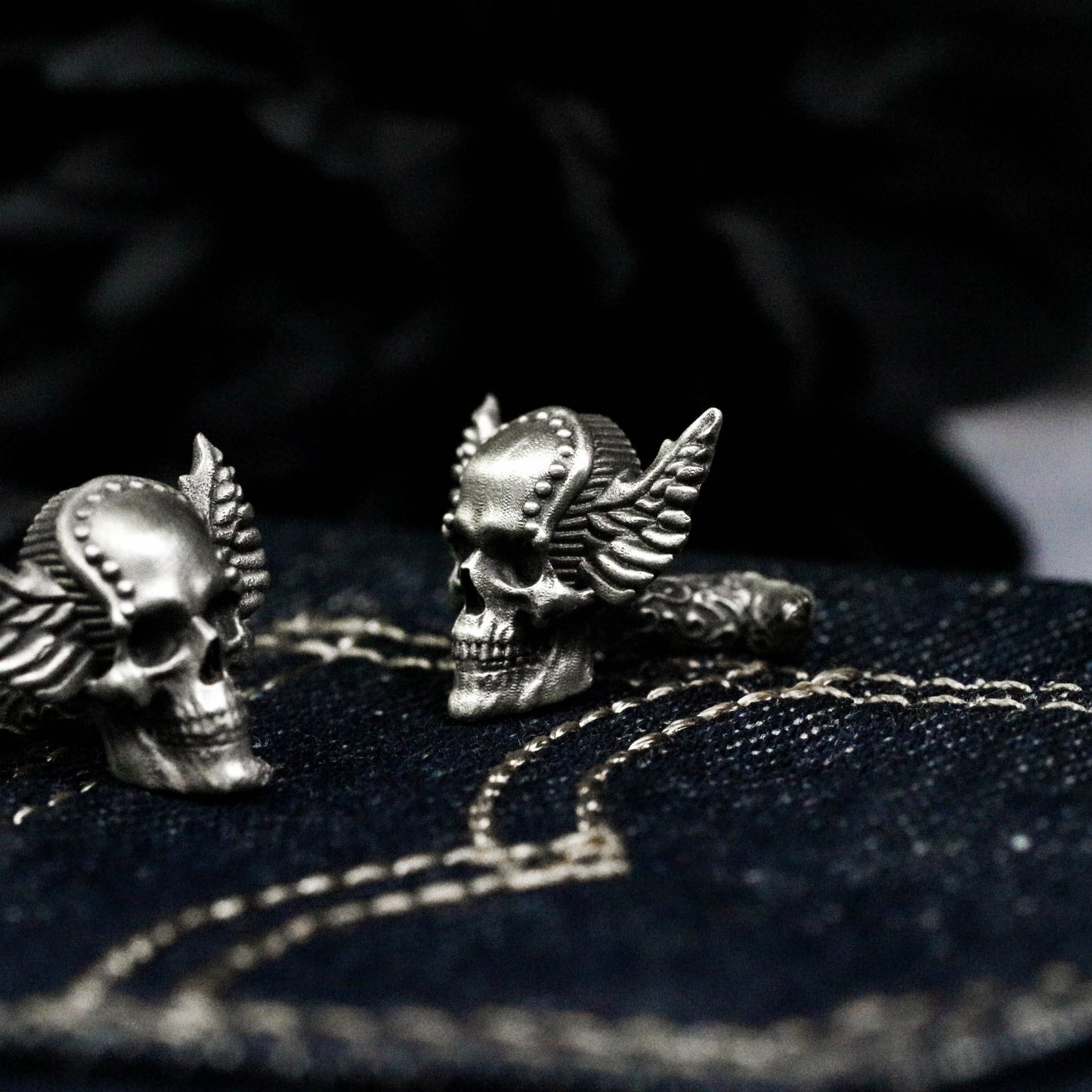 War God Skull Cufflinks, Norse Mythology - 925 Sterling Silver Handmade