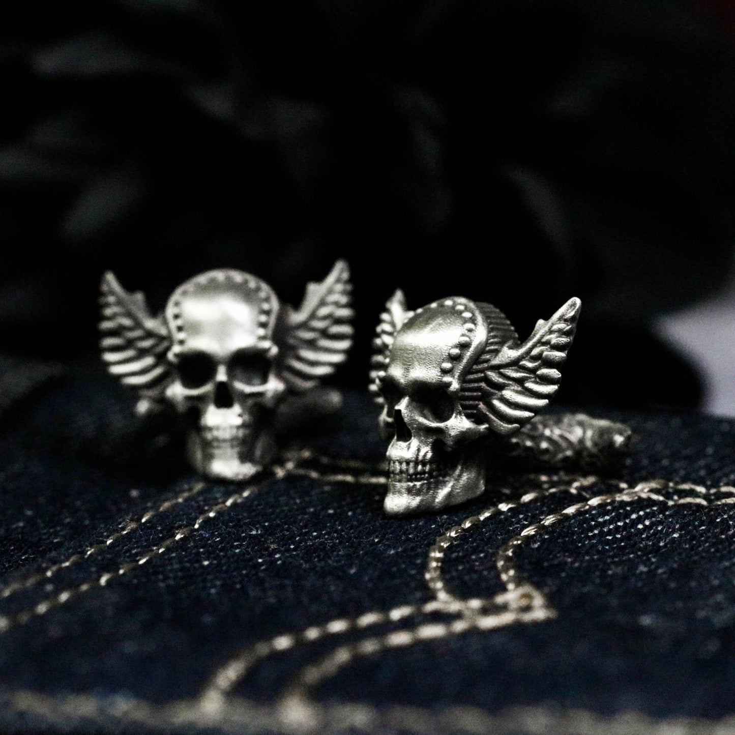 War God Skull Cufflinks, Norse Mythology - 925 Sterling Silver Handmade
