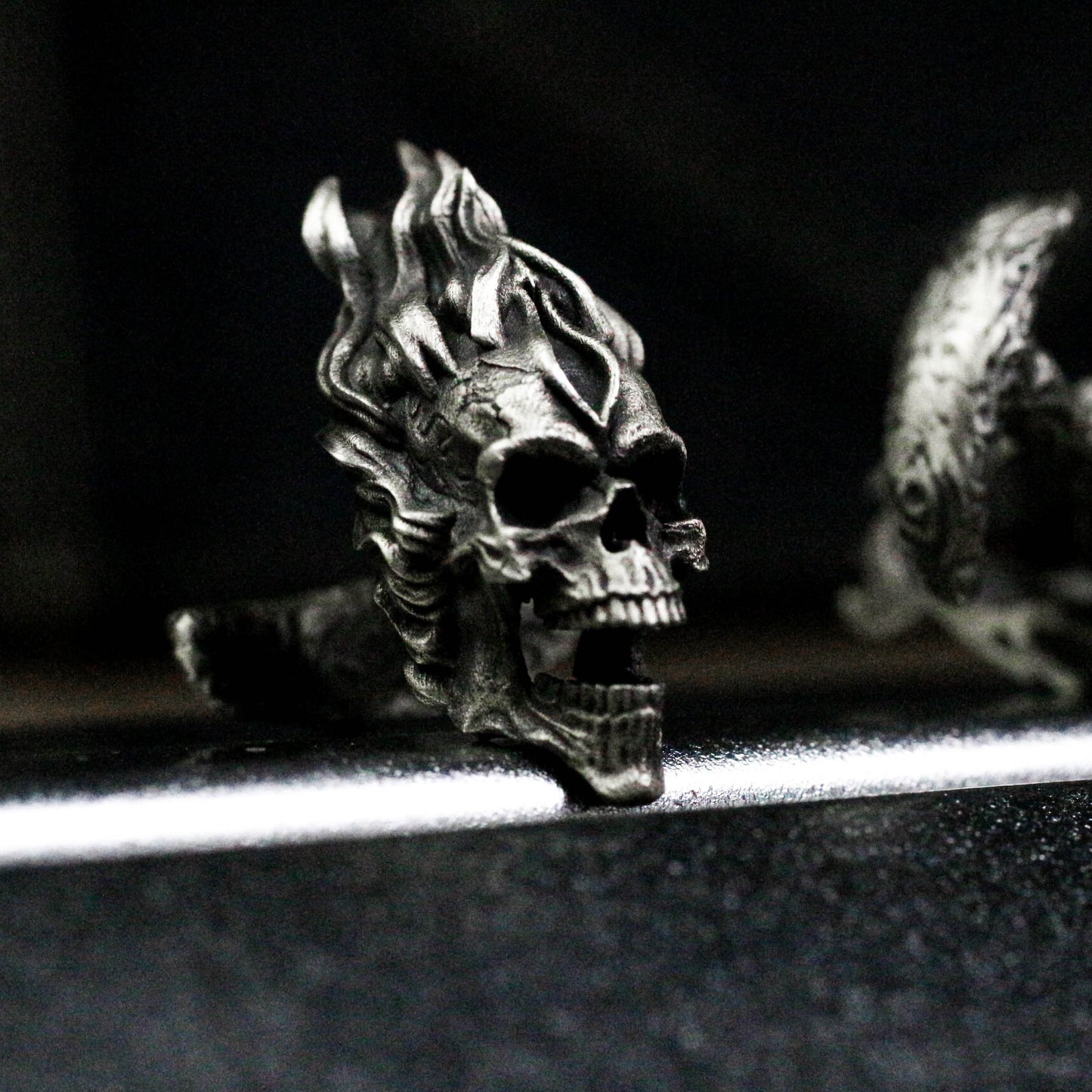 Angry Skull Cufflinks - 925 Sterling Silver Handmade