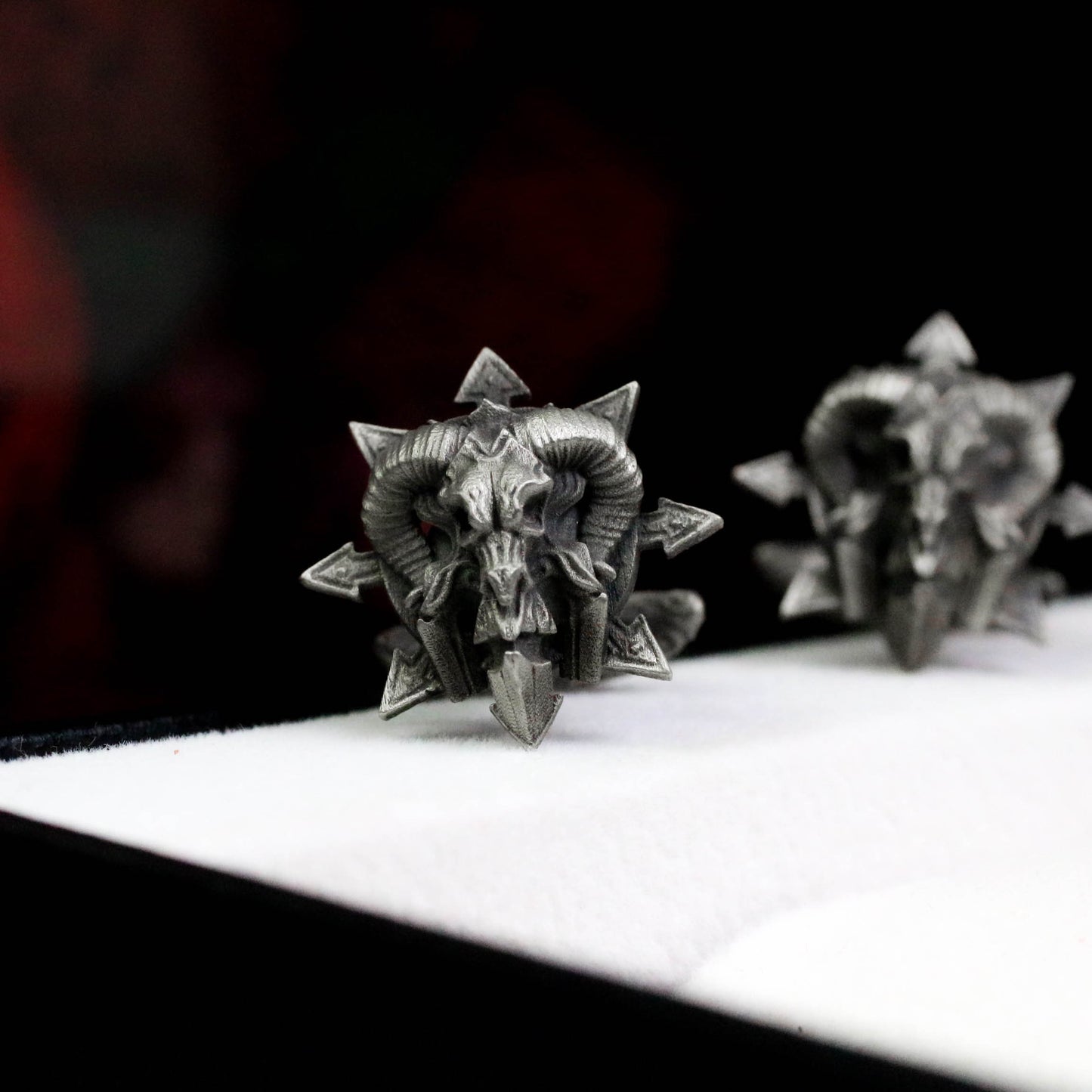Evil Spirit Ram Cufflinks - Handmade 925 Silver