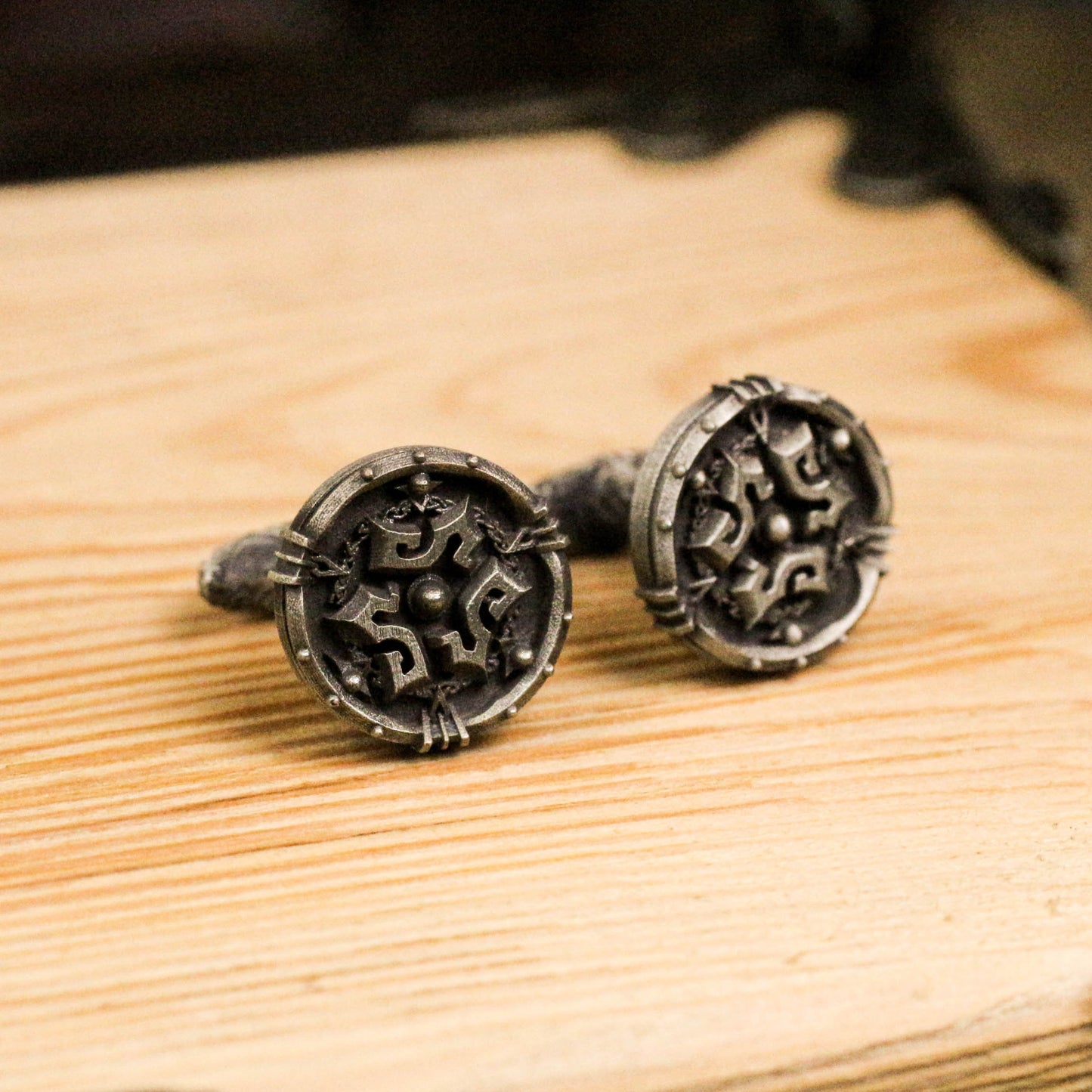 Viking Emblem Cufflinks - 925 Silver Handmade