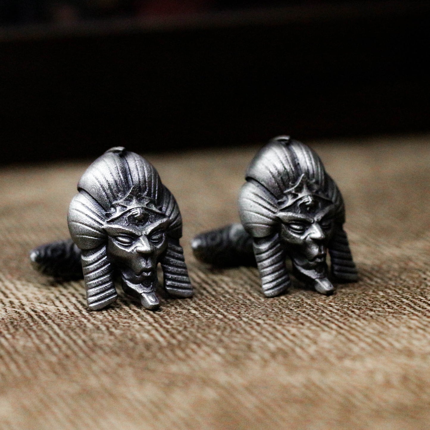 Egyptian Pharaoh Cufflinks - 925 Silver Handmade