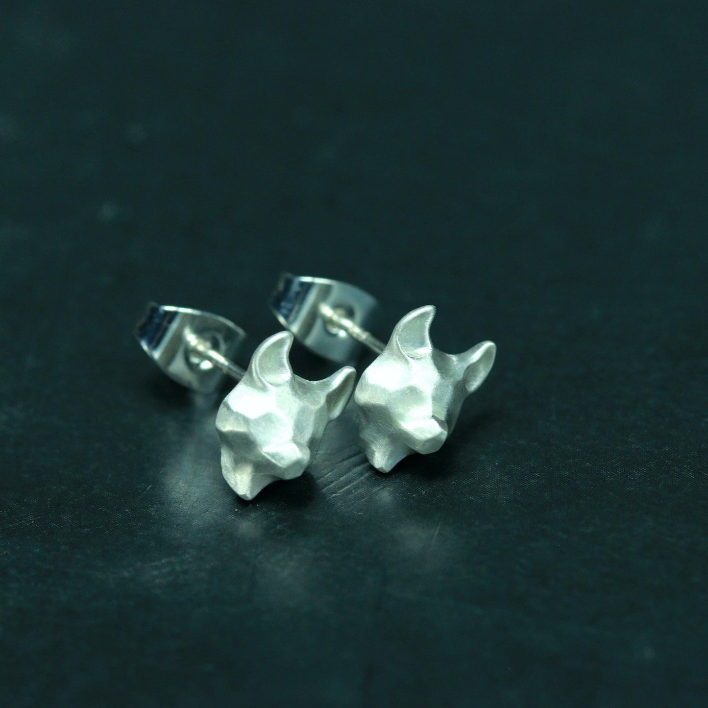 Bat Stud Earrings - 925 Sterling Silver Handmade