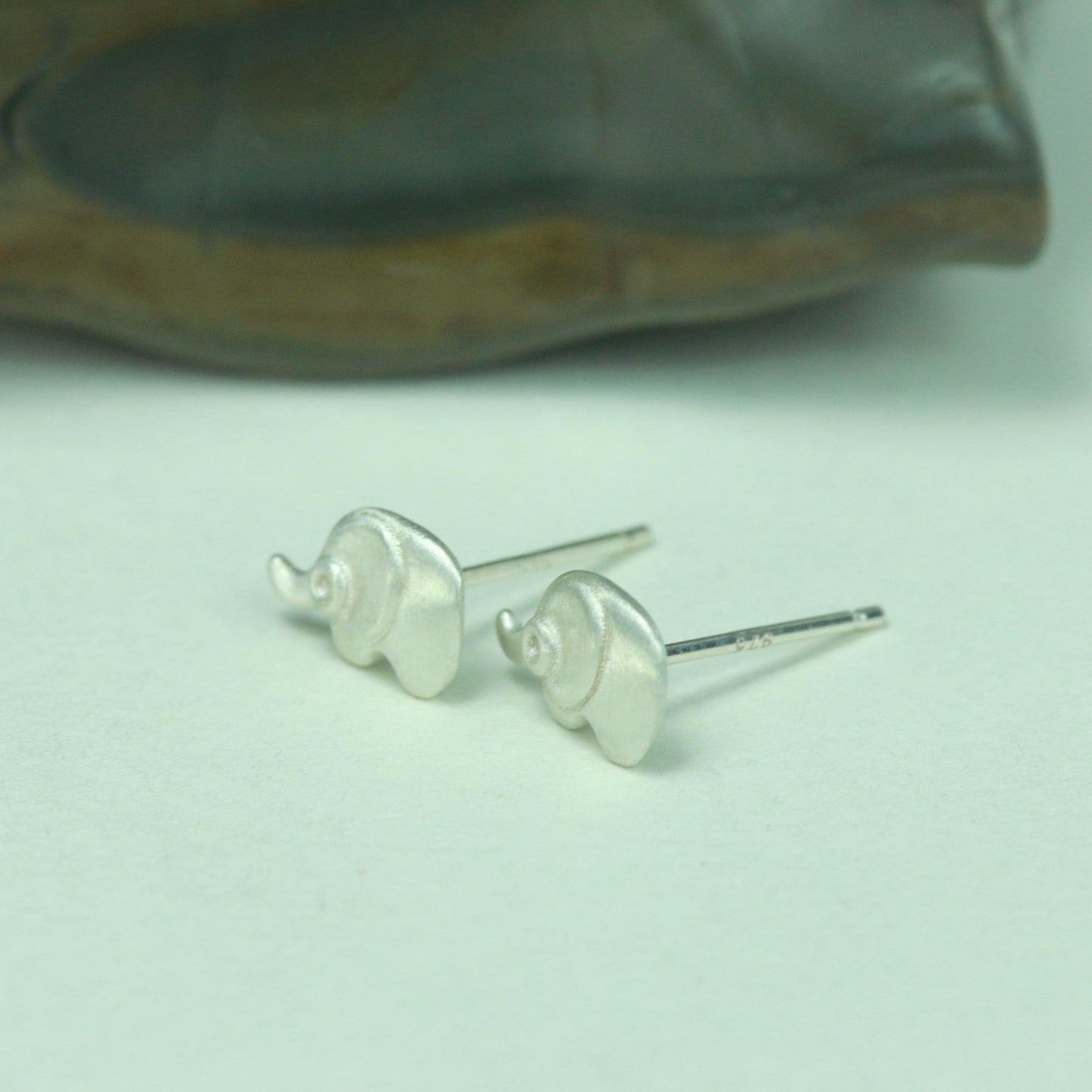 Elephant Stud Earrings - 925 Sterling Silver Handmade