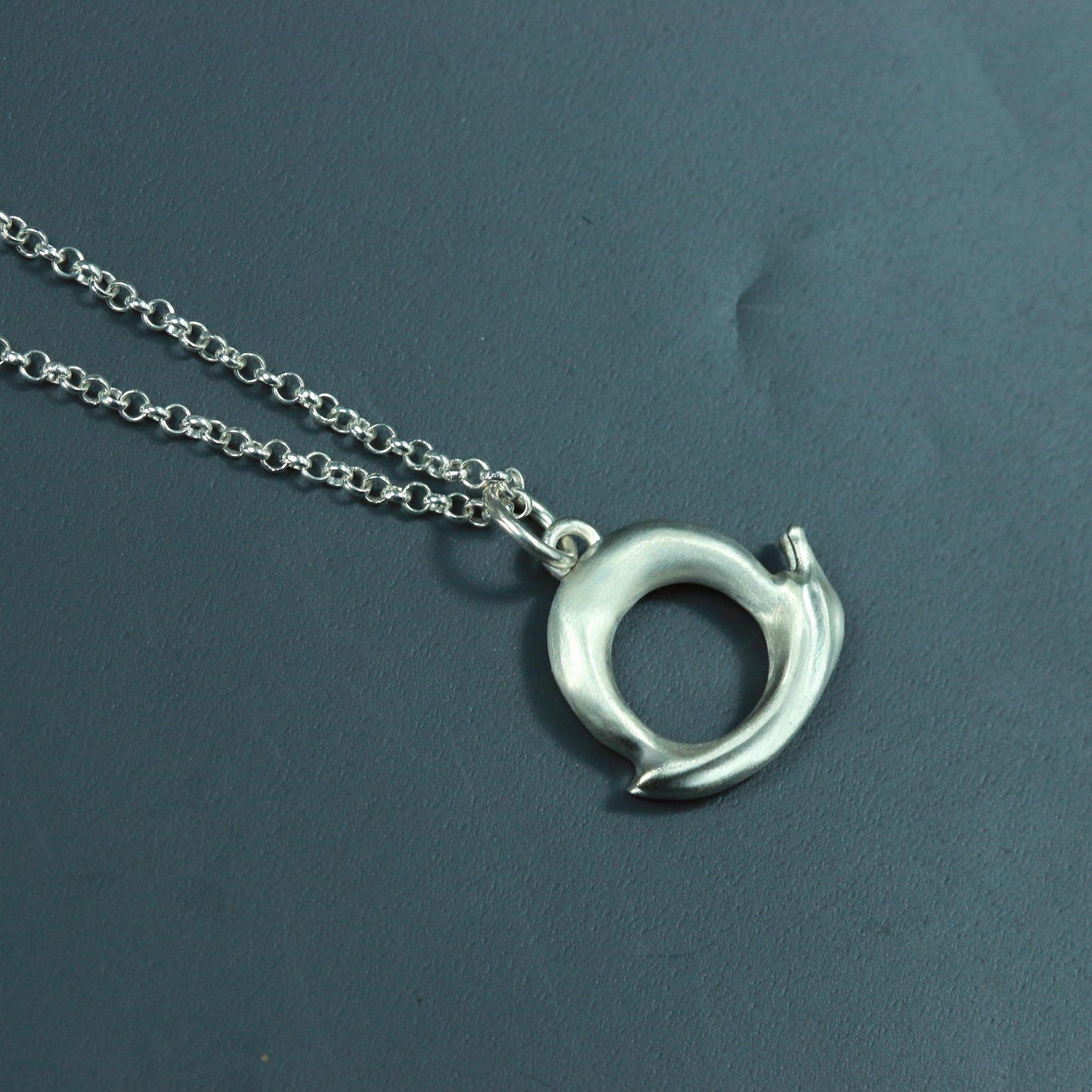 Dolphin Charm Pendant - 925 Sterling Silver Handmade