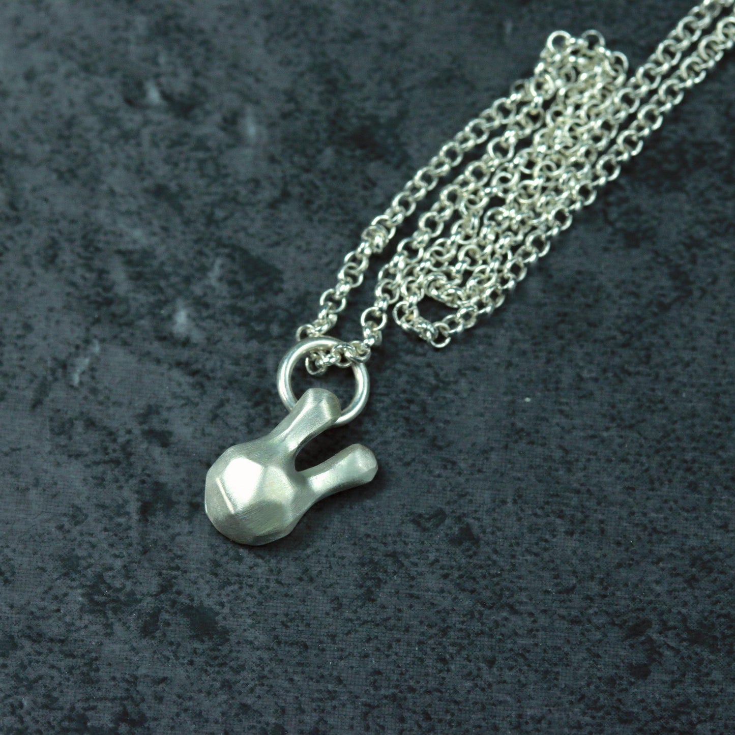 Rabbit Origami Pendant - 925 Sterling Silver Handmade