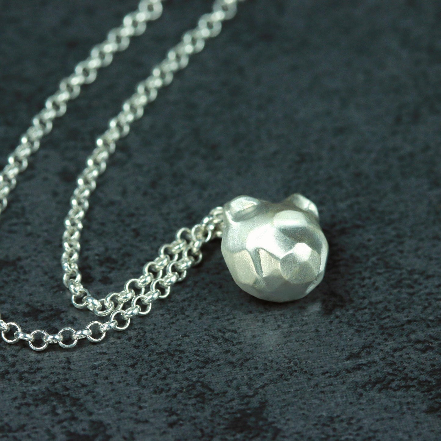 Bear Origami Pendant - 925 Sterling Silver Handmade