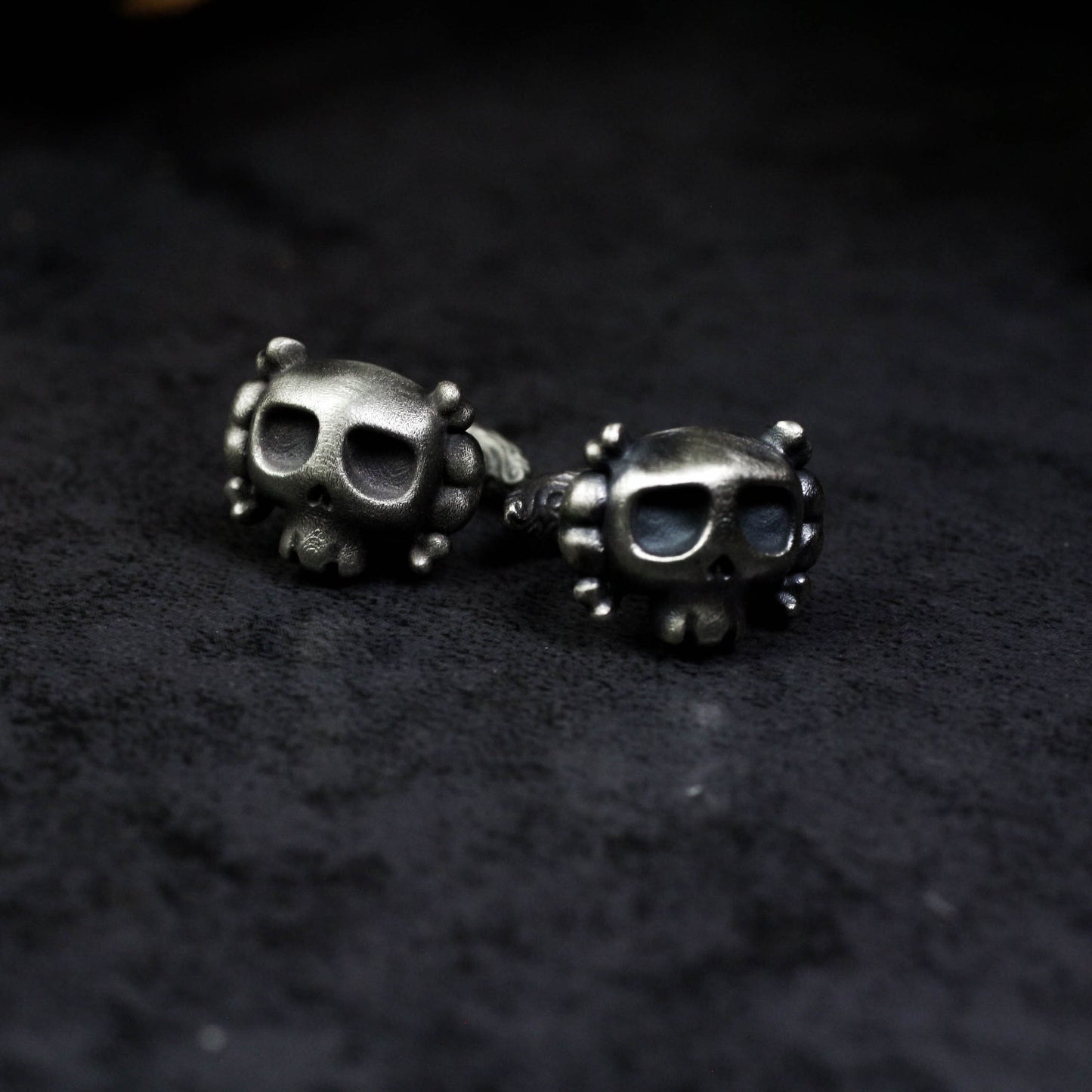 Cute Little Skull Cufflinks - 925 Silver Handmade