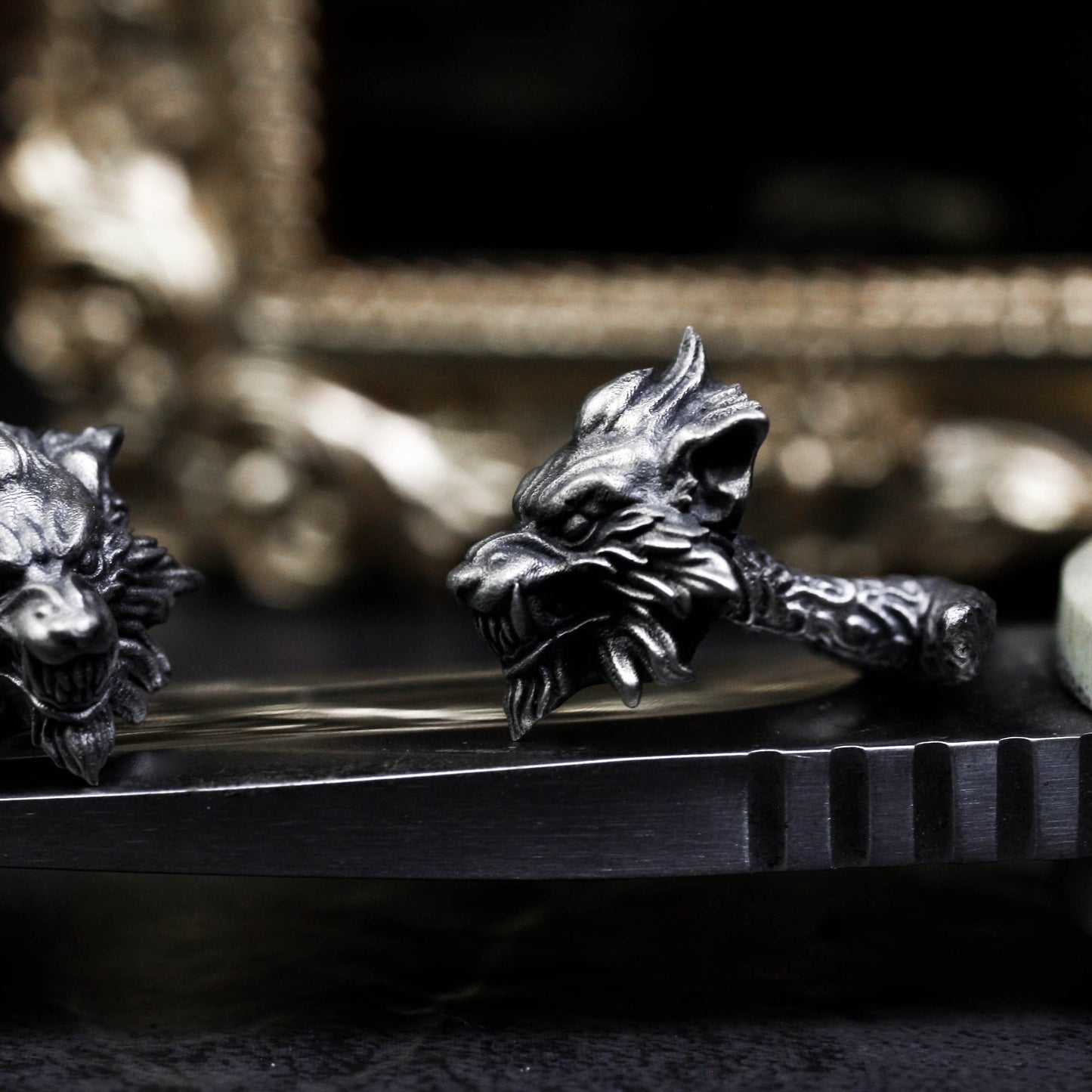 Wolf Cufflinks, Stylish Wedding Wolves - 925 Sterling Silver Handmade
