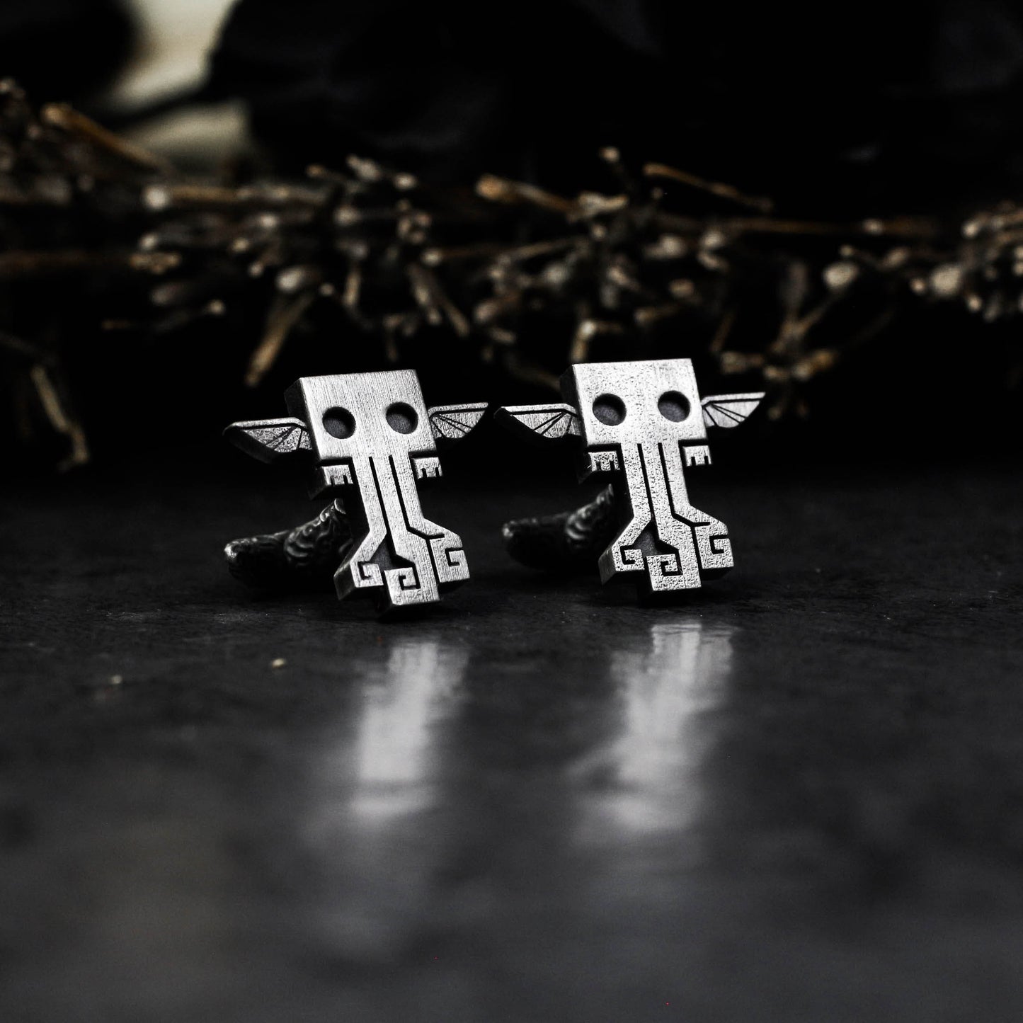 Cthulhu Cufflinks - Steampunk Gothic - 925 Sterling Silver Handmade