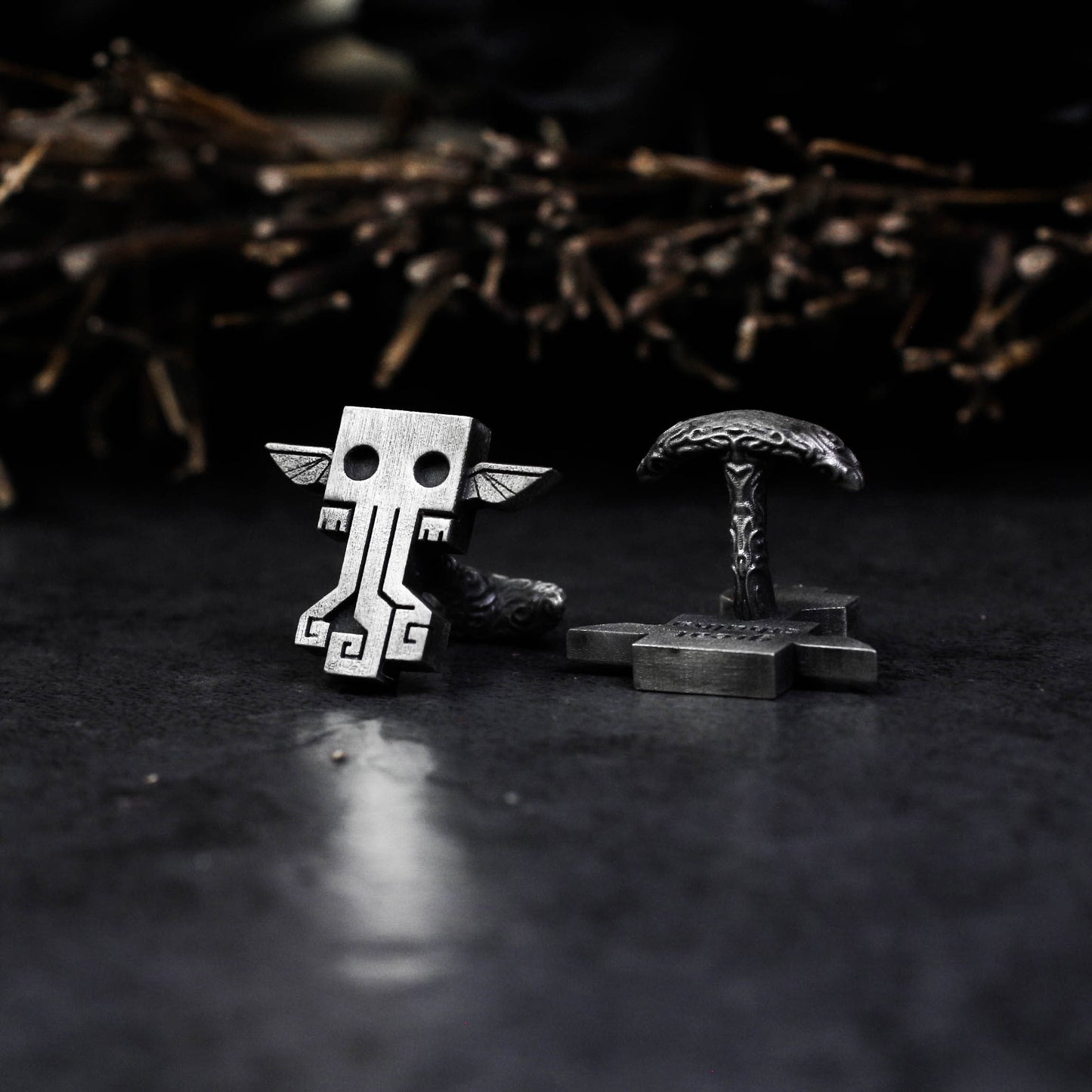 Cthulhu Cufflinks - Steampunk Gothic - 925 Sterling Silver Handmade