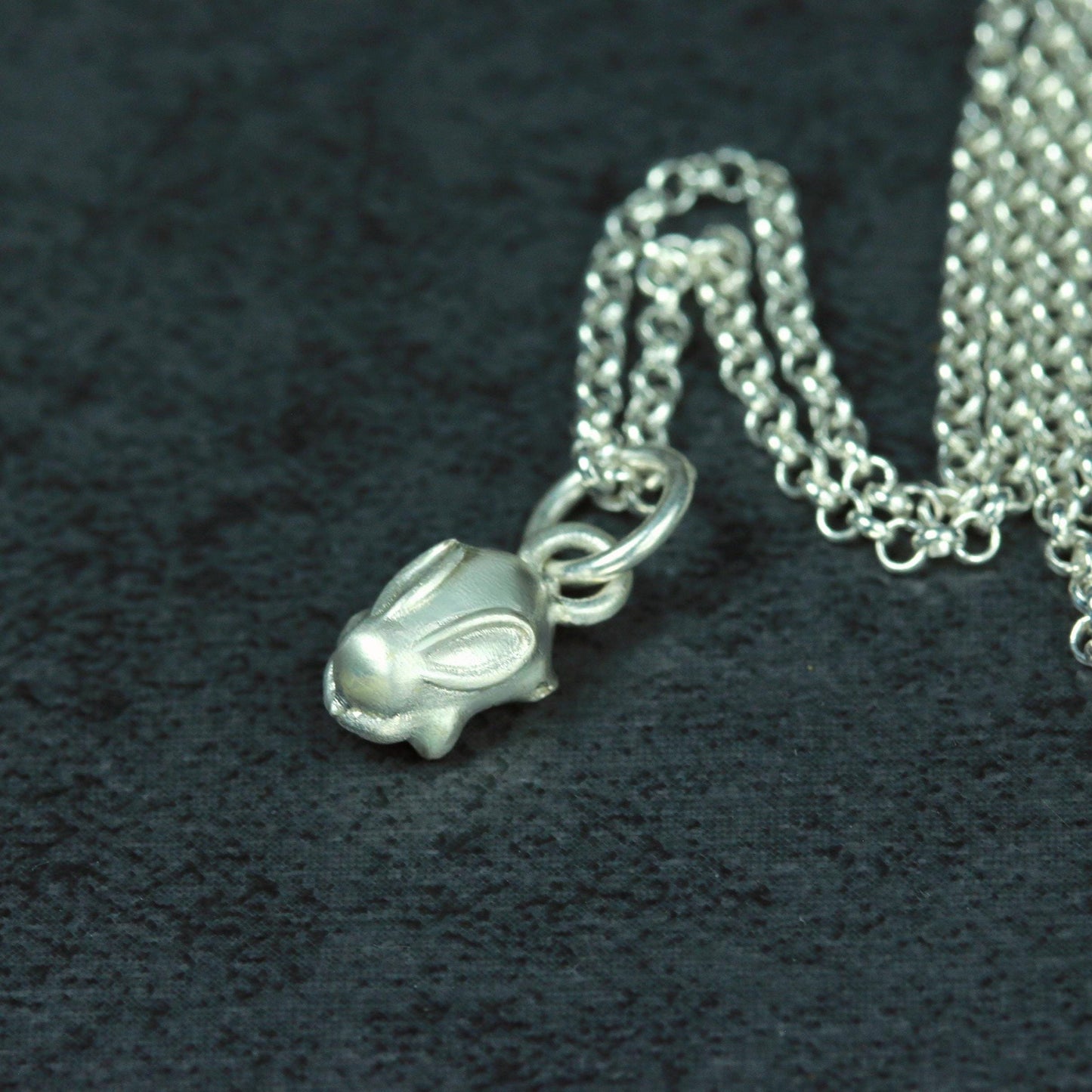 Cute Rabbit Pendant - 925 Sterling Silver Handmade