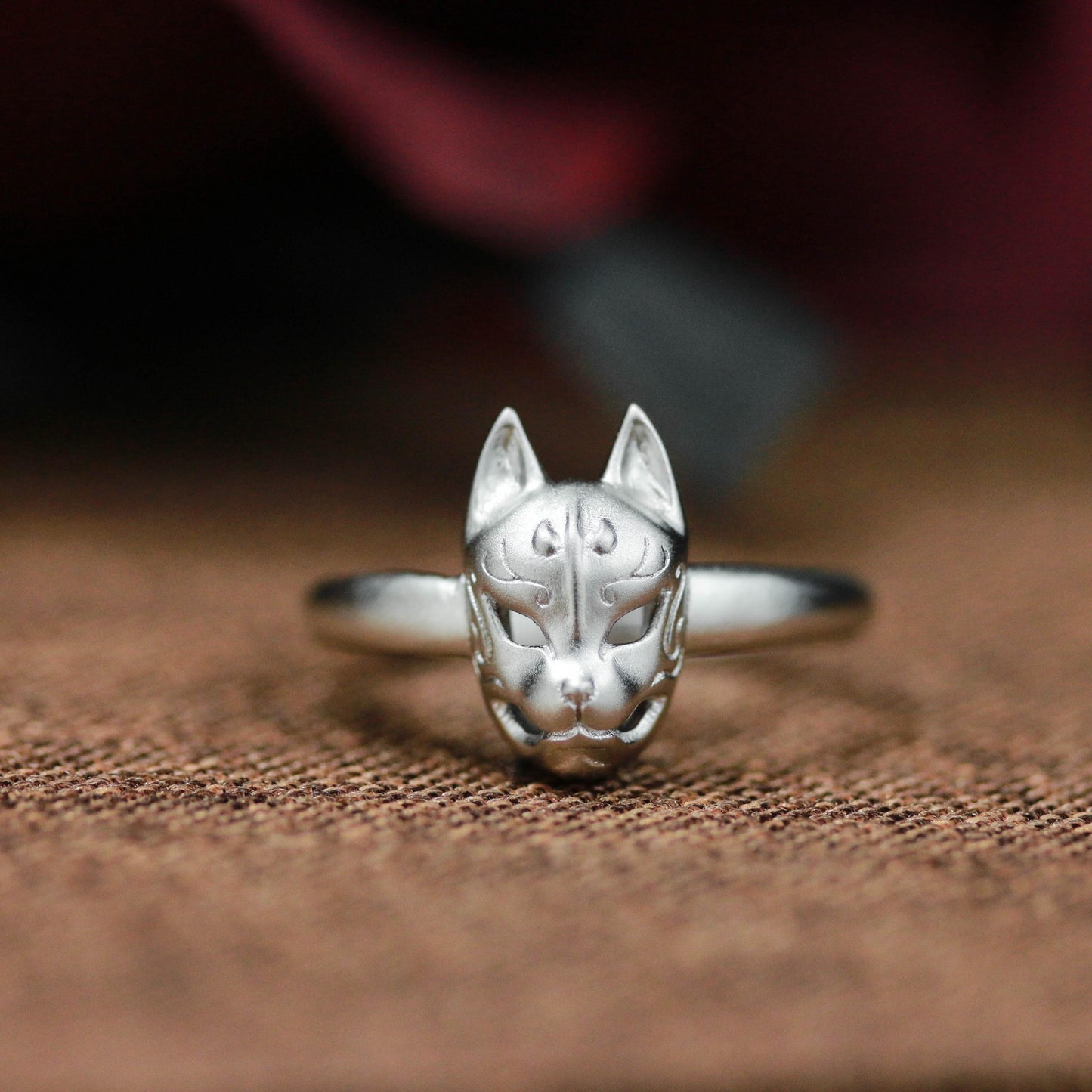 Mystic Cat Mask Ring ââ‚?925 Sterling Silver Handmade Gothic Animal Jewelry