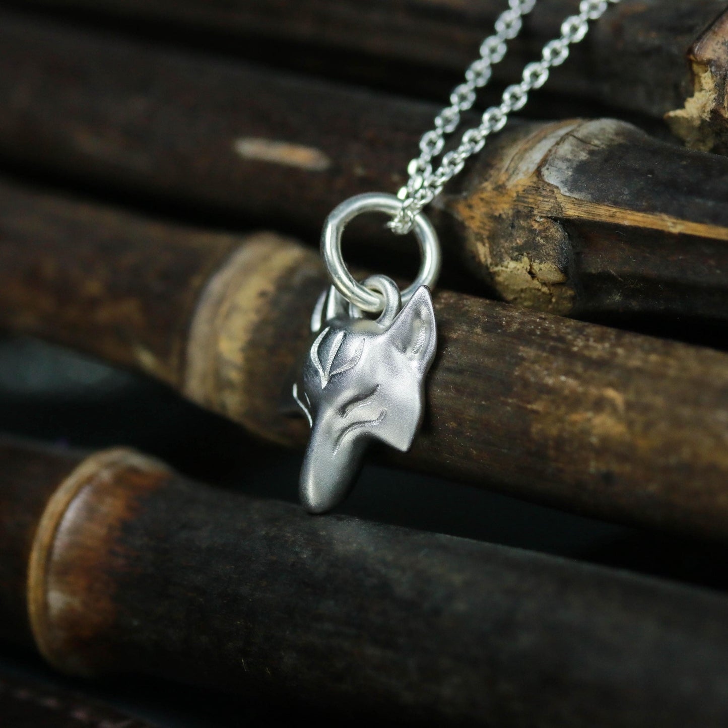 Wolf Mask Pendant - 925 Sterling Silver Handmade