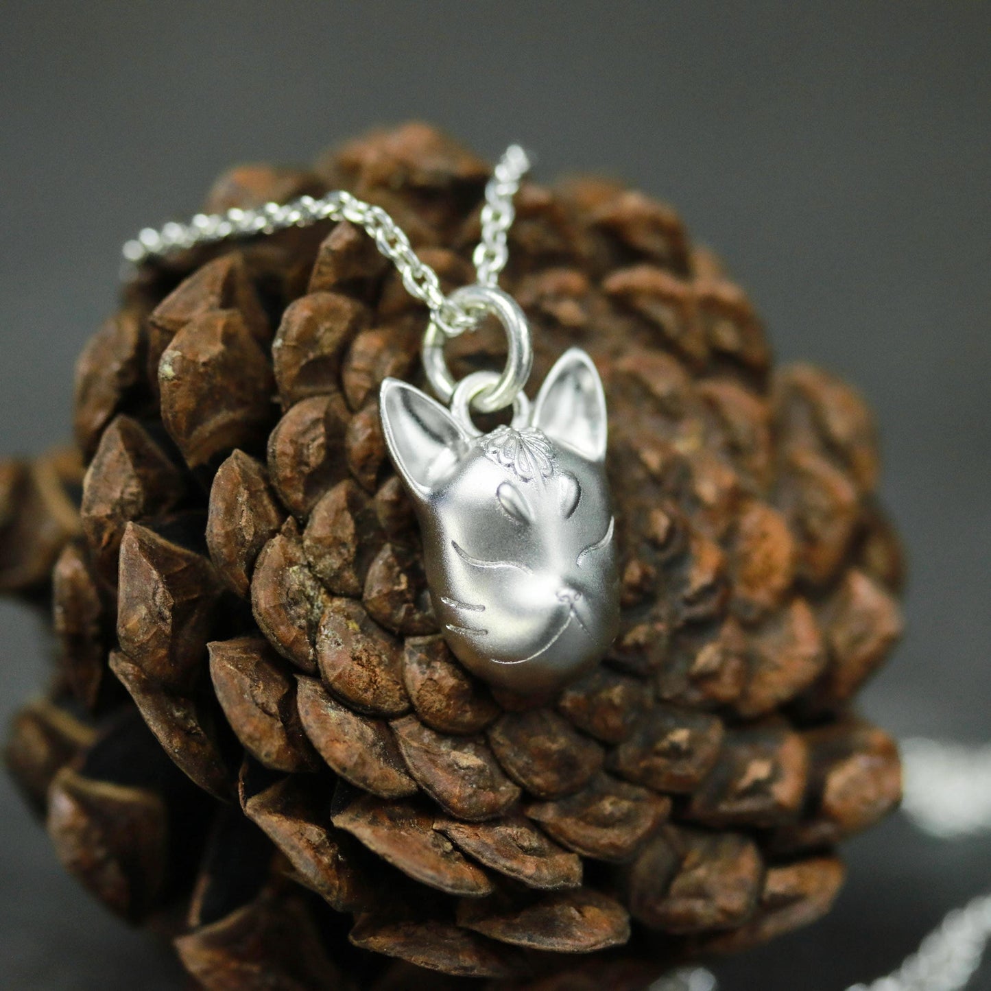 Fox Head Pendant - 925 Sterling Silver Handmade