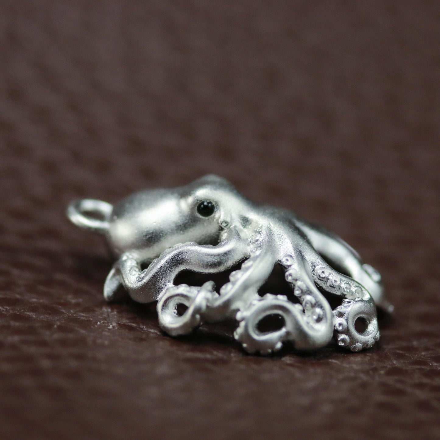 Octopus Pendant - 925 Sterling Silver Handmade (Eye Color Optional)