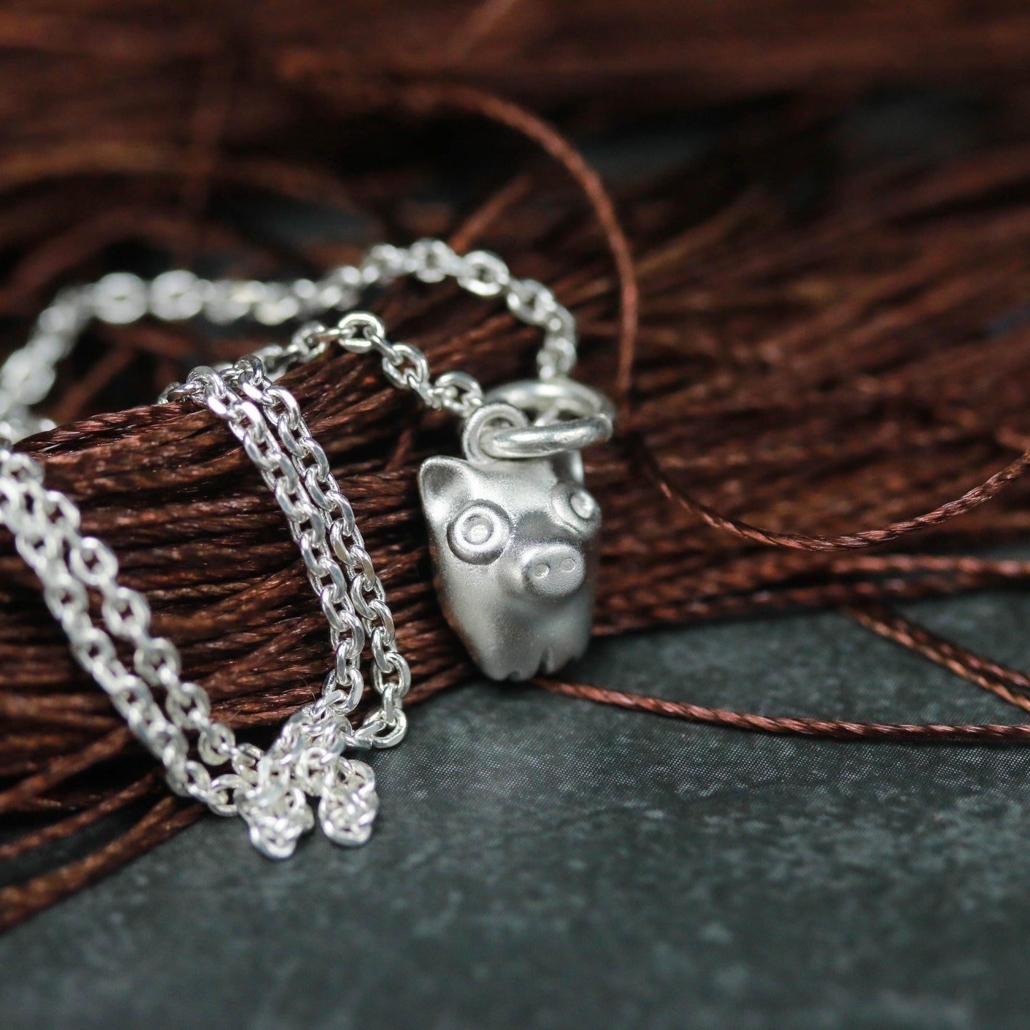 Origami Deer Pendant - 925 Sterling Silver Handmade