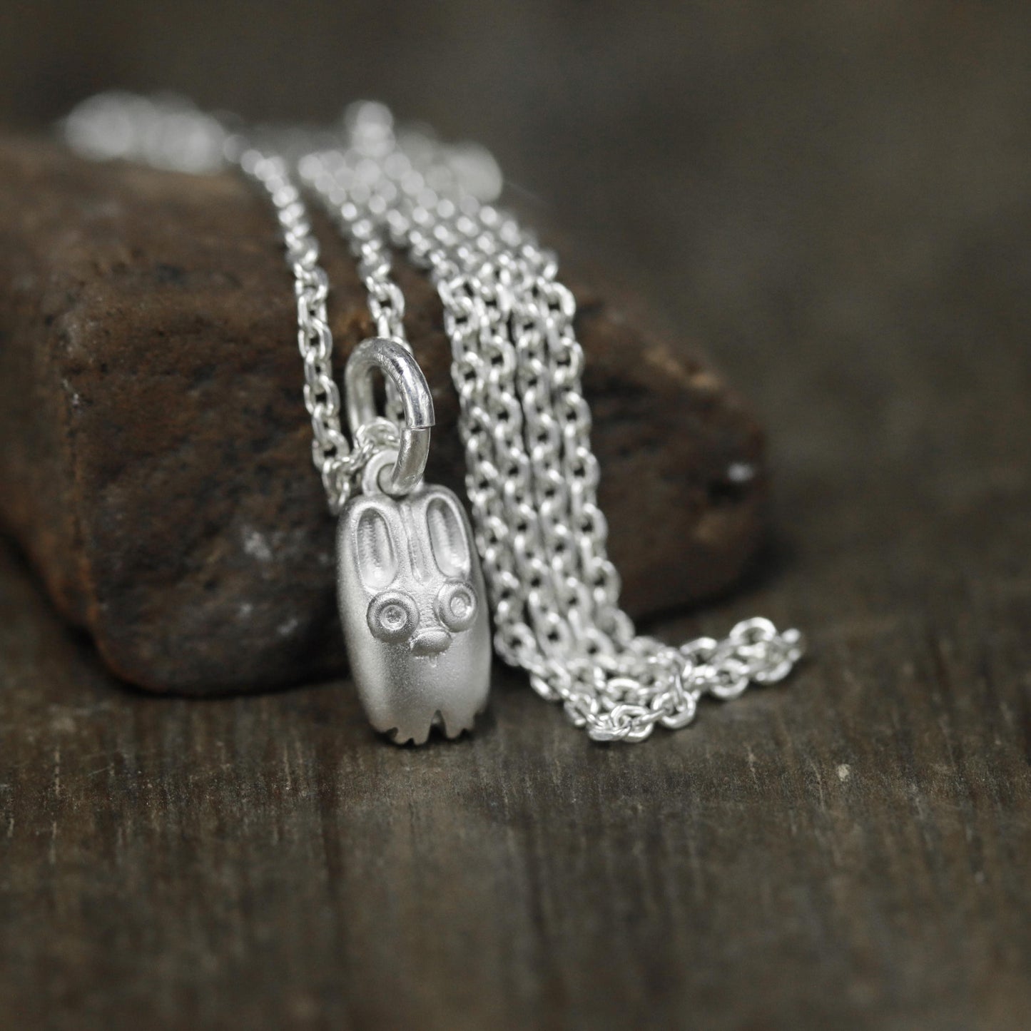 Abstract Rabbit Pendant - 925 Sterling Silver Handmade