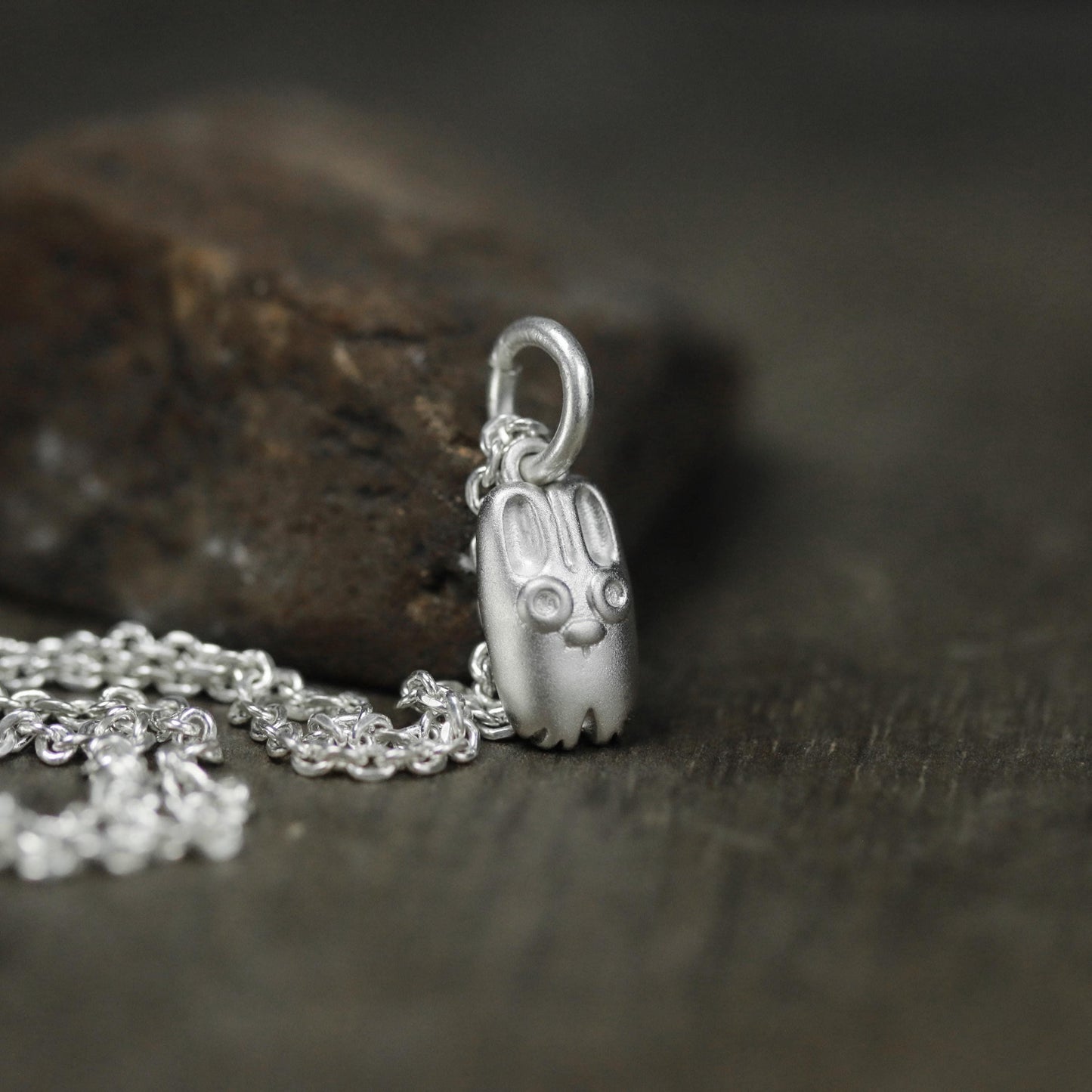 Abstract Rabbit Pendant - 925 Sterling Silver Handmade