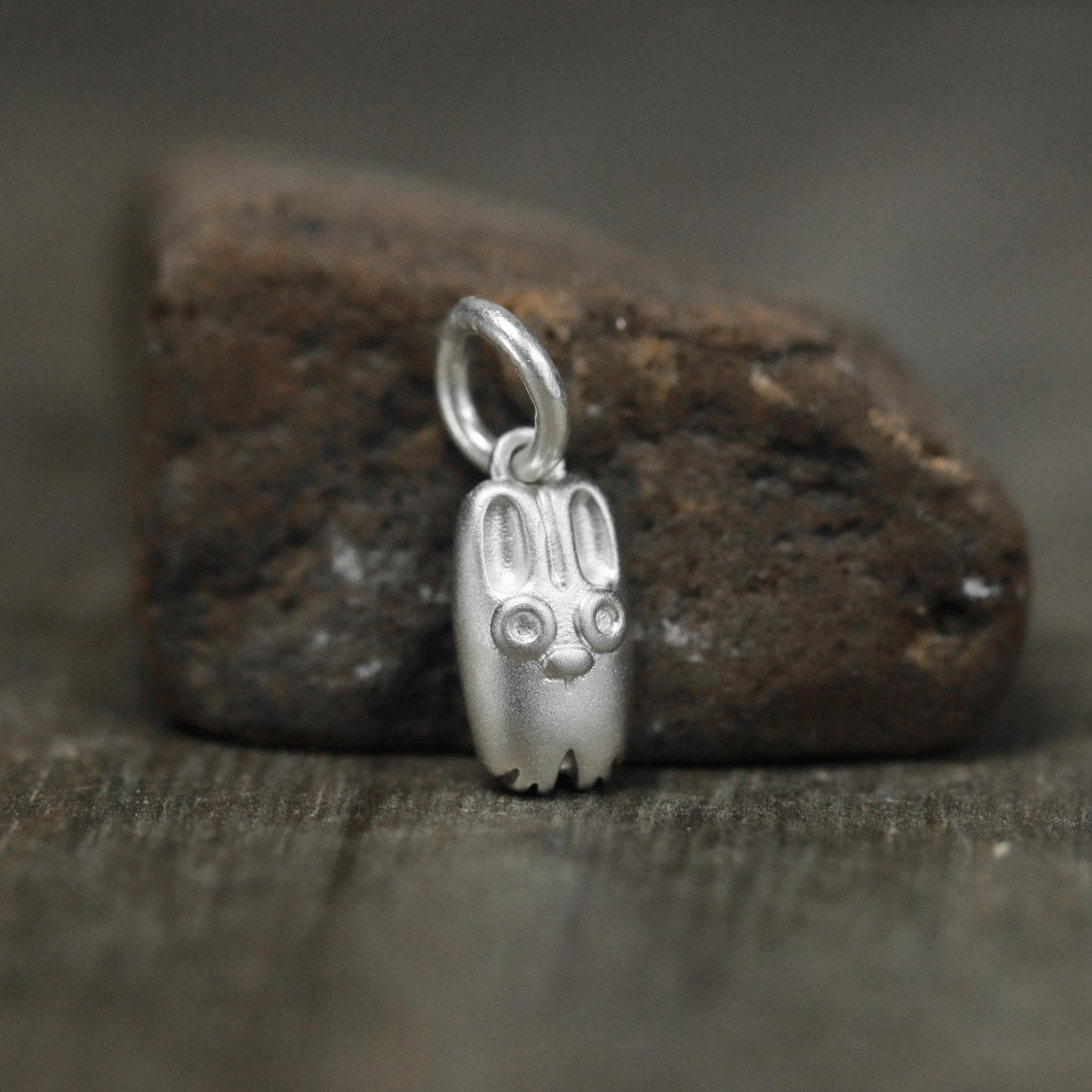 Abstract Rabbit Pendant - 925 Sterling Silver Handmade