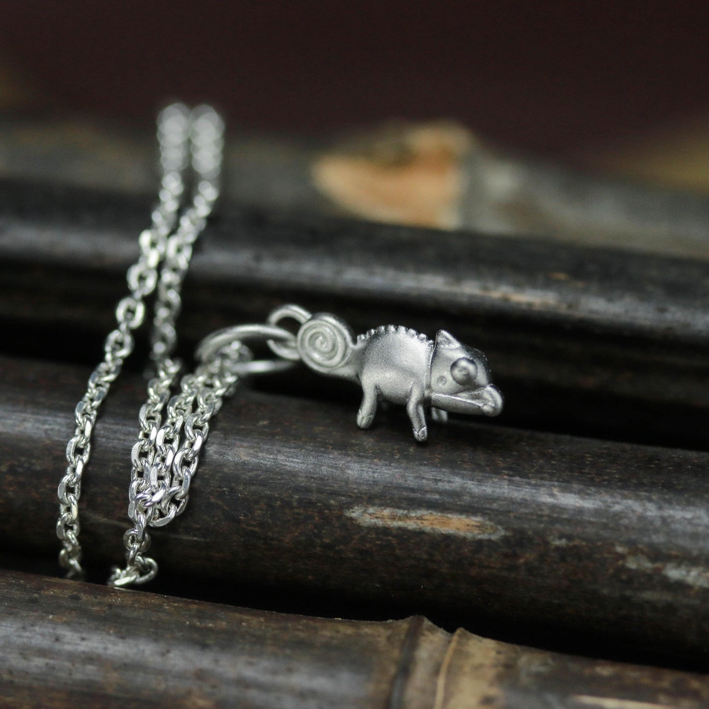 Chameleon Pendant - 925 Sterling Silver Handmade
