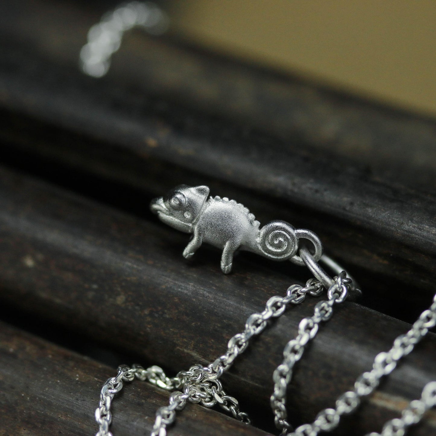 Chameleon Pendant - 925 Sterling Silver Handmade