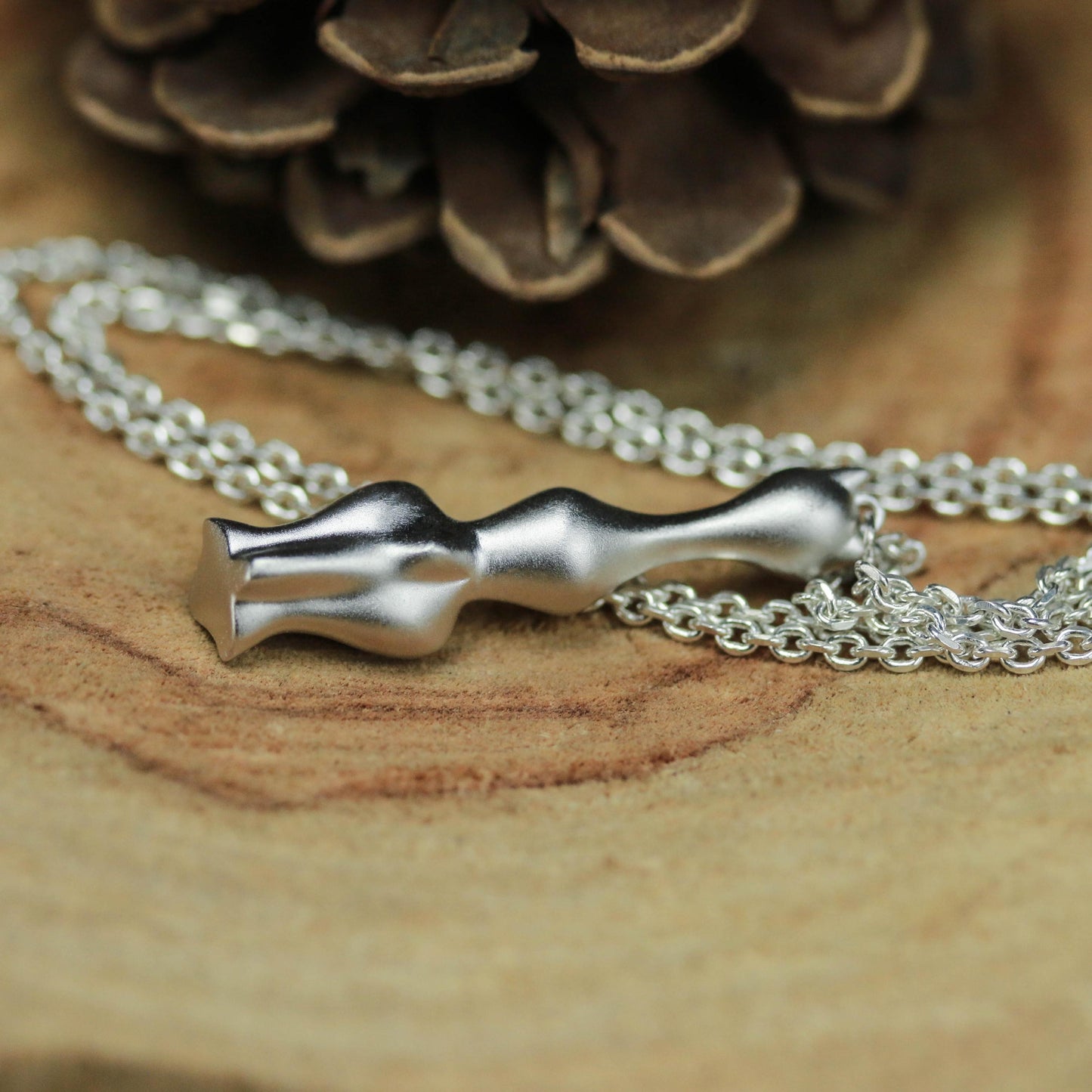 Geometric Cat Pendant - 925 Sterling Silver Handmade