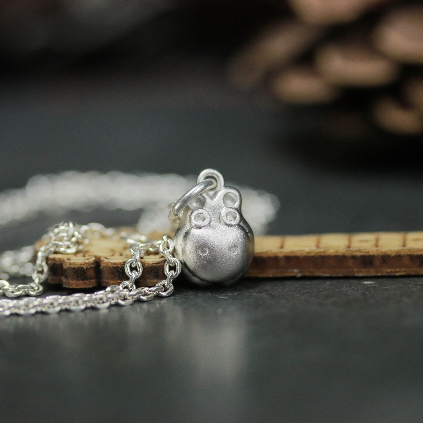 Hippo Pendant - 925 Sterling Silver Handmade