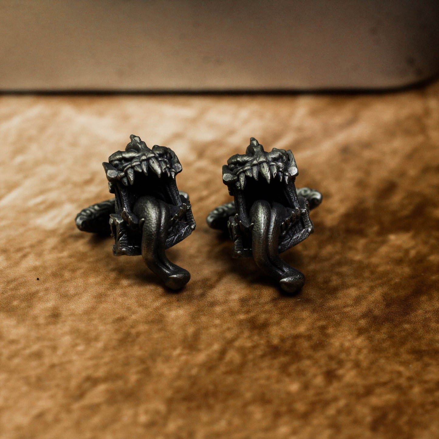 Treasure Box Monster Cufflinks - Handmade 925 Silver