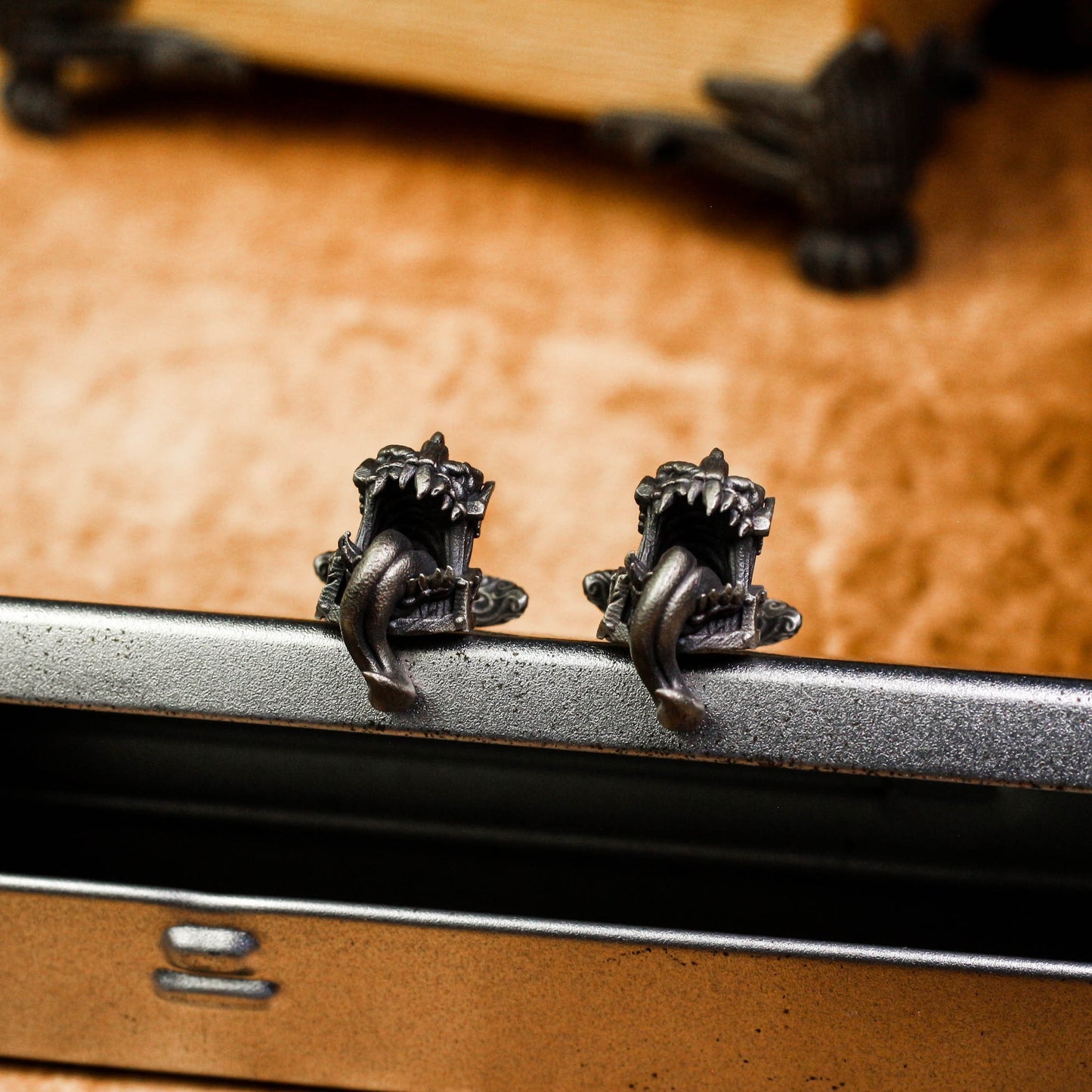 Treasure Box Monster Cufflinks - Handmade 925 Silver