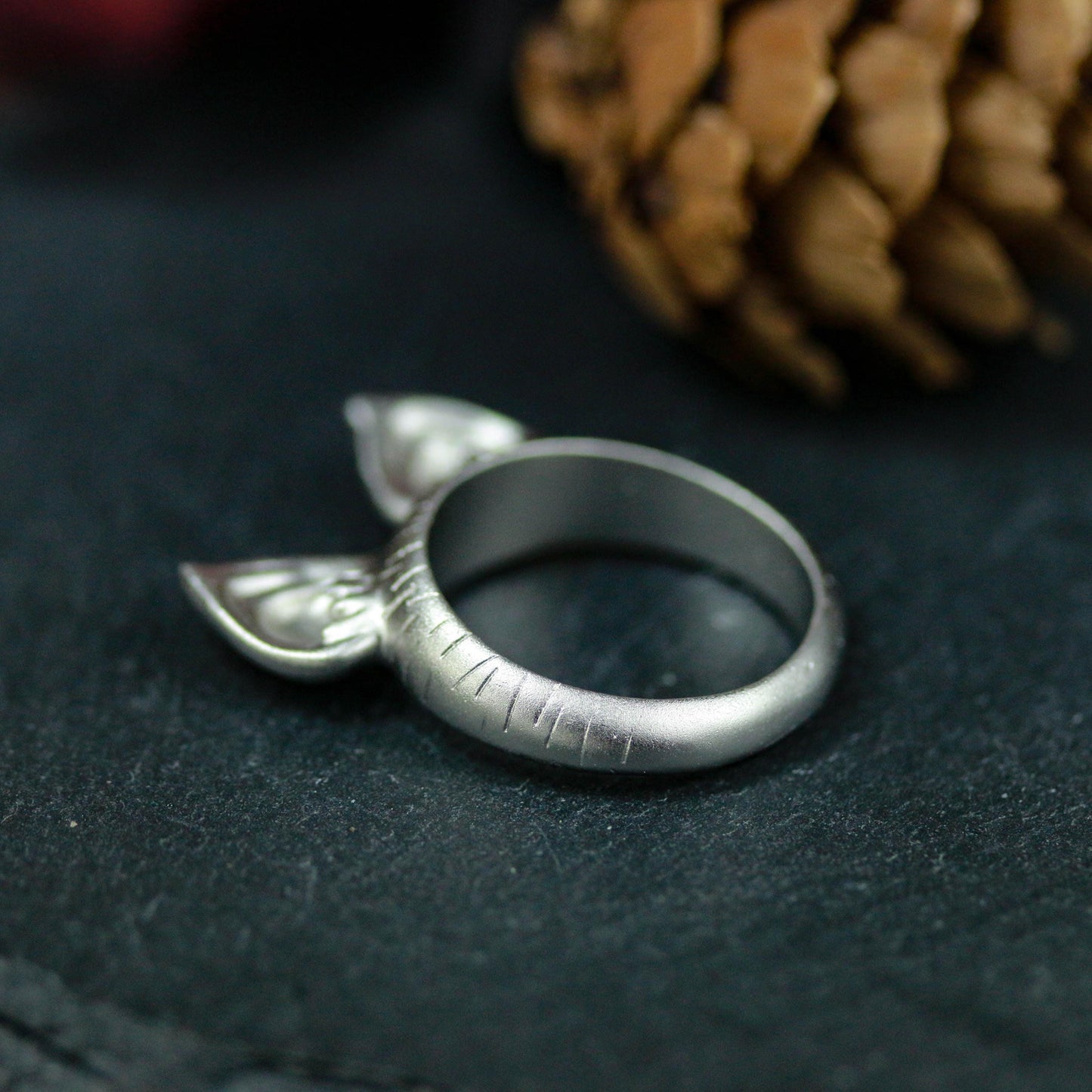 Cat Ear Ring ââ‚?925 Sterling Silver Handmade Whimsical Animal Jewelry