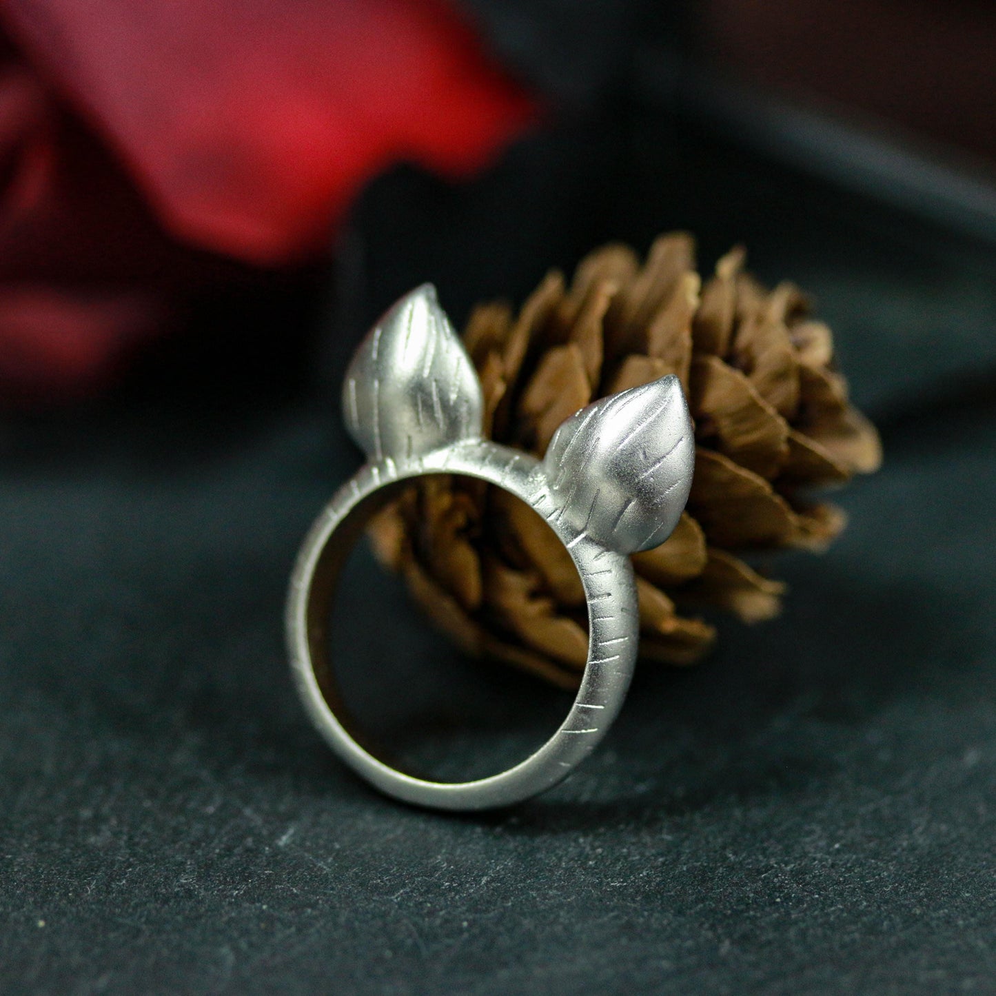 Cat Ear Ring ââ‚?925 Sterling Silver Handmade Whimsical Animal Jewelry