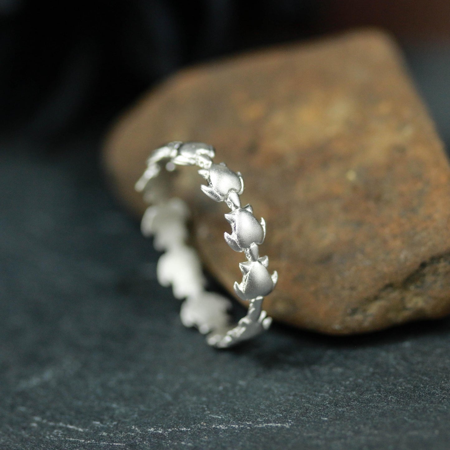 Sea Turtle Band Ring ââ‚?925 Sterling Silver Handmade Ocean-Inspired Jewelry