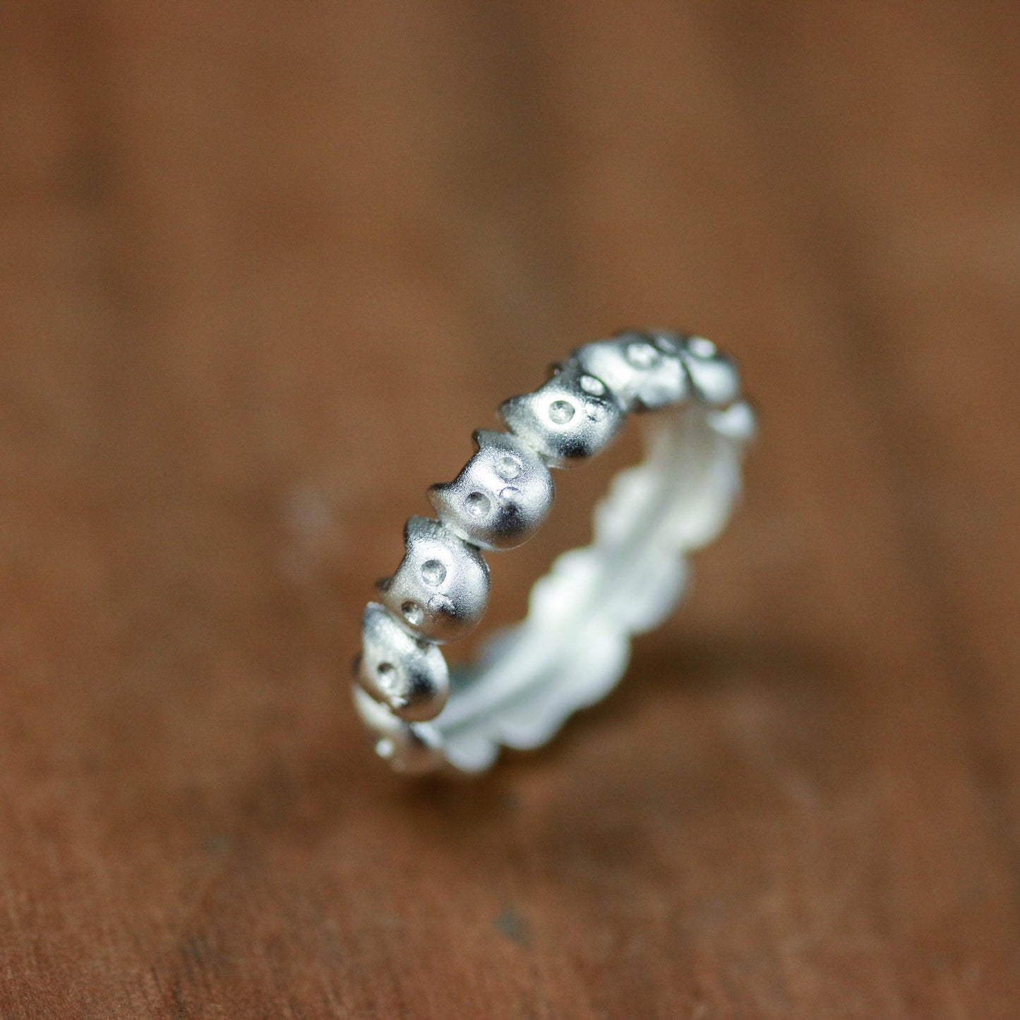 Cat Face Band Ring ââ‚?925 Sterling Silver Handmade Minimalist Feline Jewelry