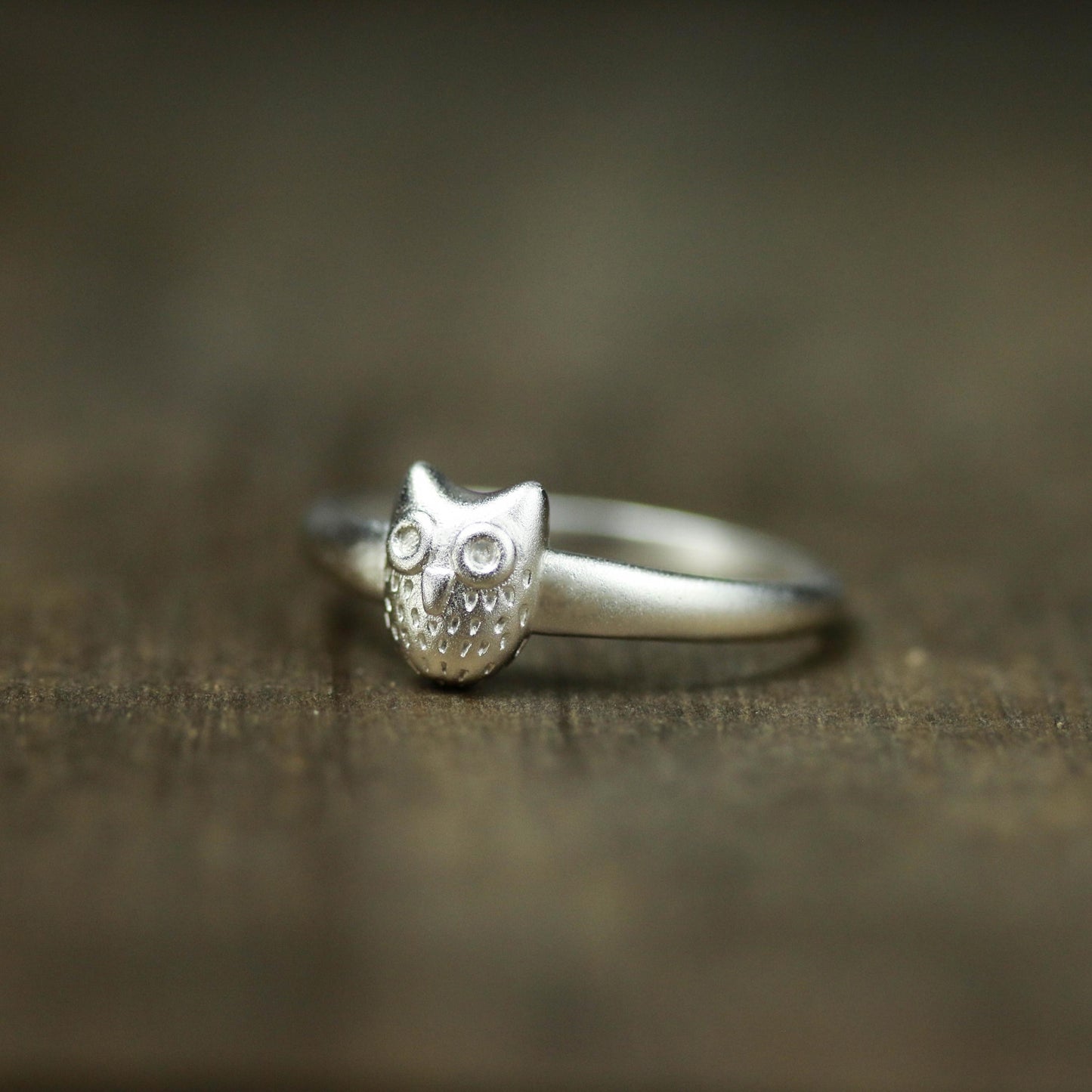 Owl Ring ââ‚?925 Sterling Silver Handmade Minimalist Animal Jewelry