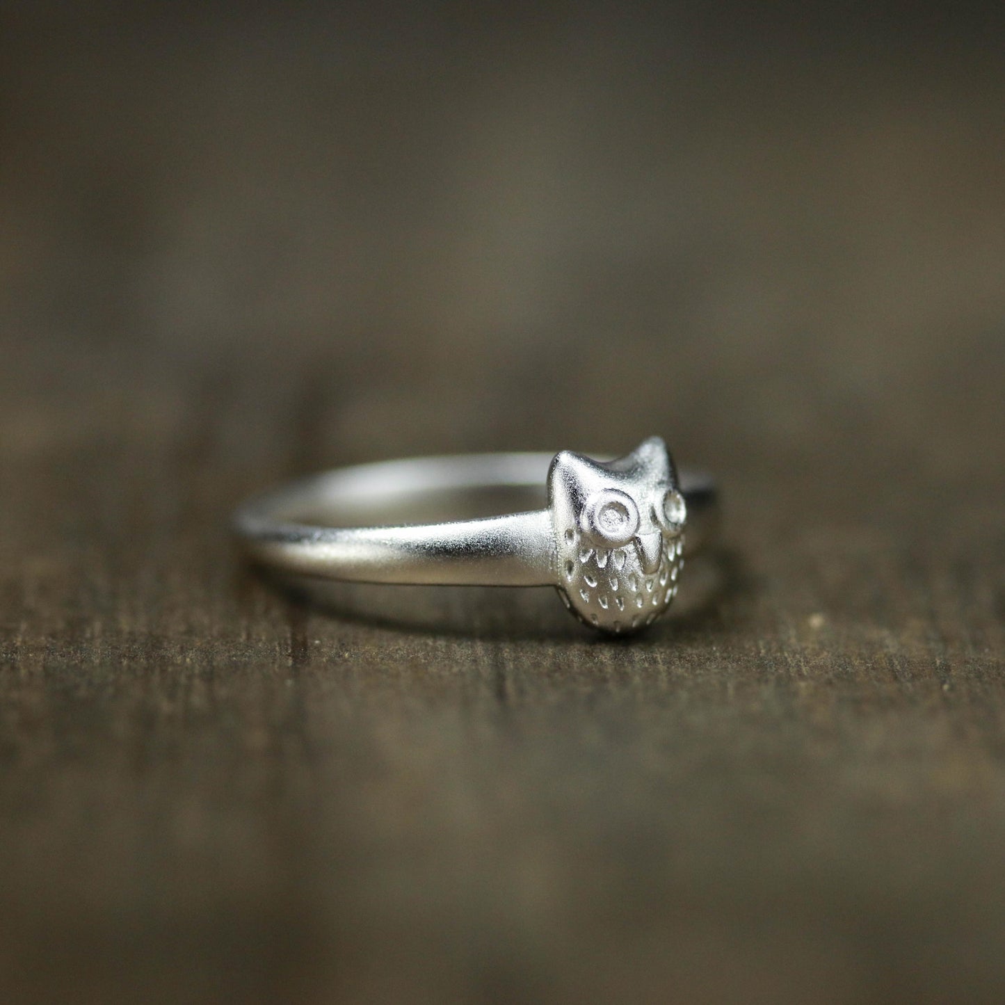 Owl Ring ââ‚?925 Sterling Silver Handmade Minimalist Animal Jewelry