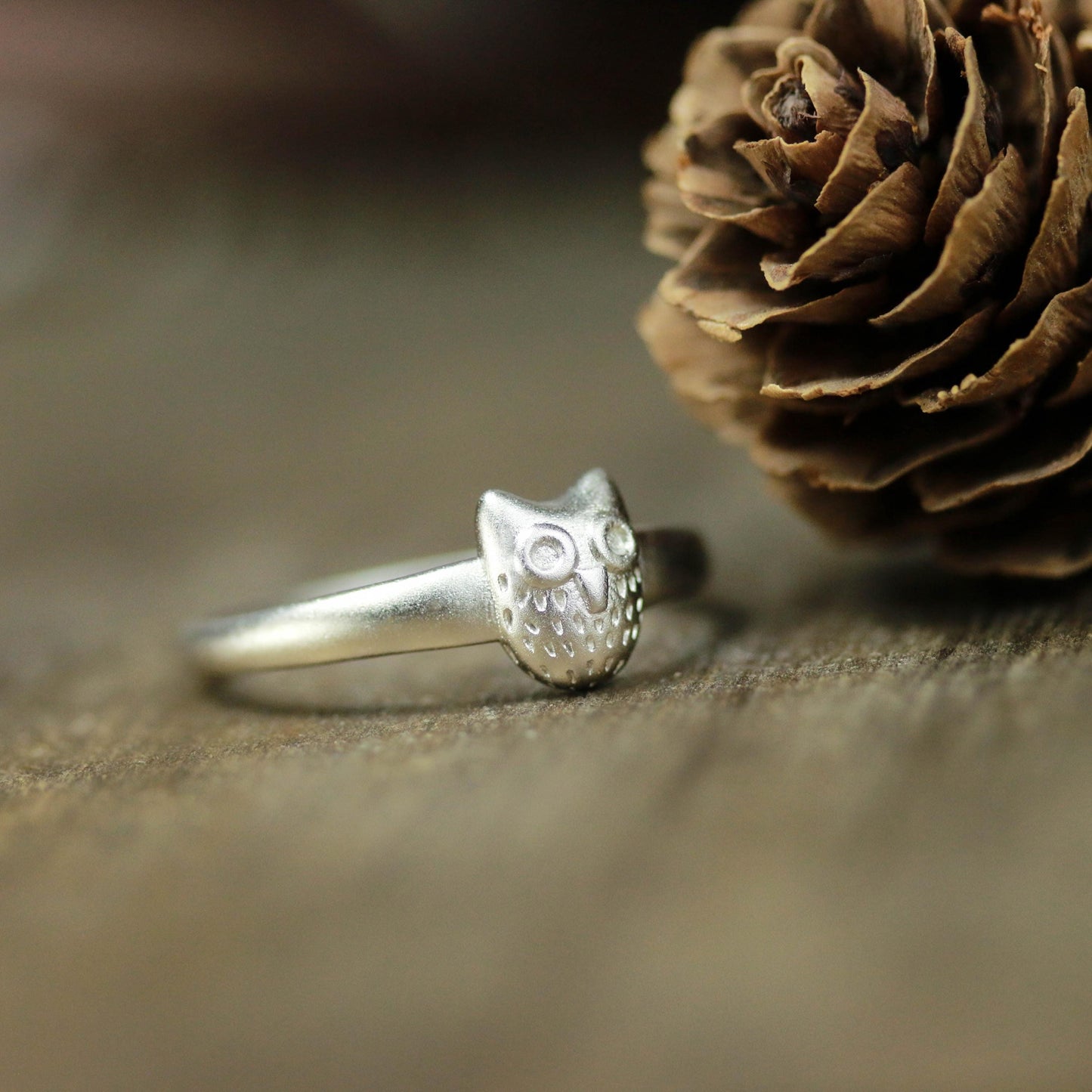 Owl Ring ââ‚?925 Sterling Silver Handmade Minimalist Animal Jewelry