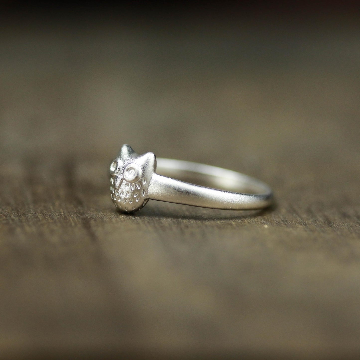 Owl Ring ââ‚?925 Sterling Silver Handmade Minimalist Animal Jewelry