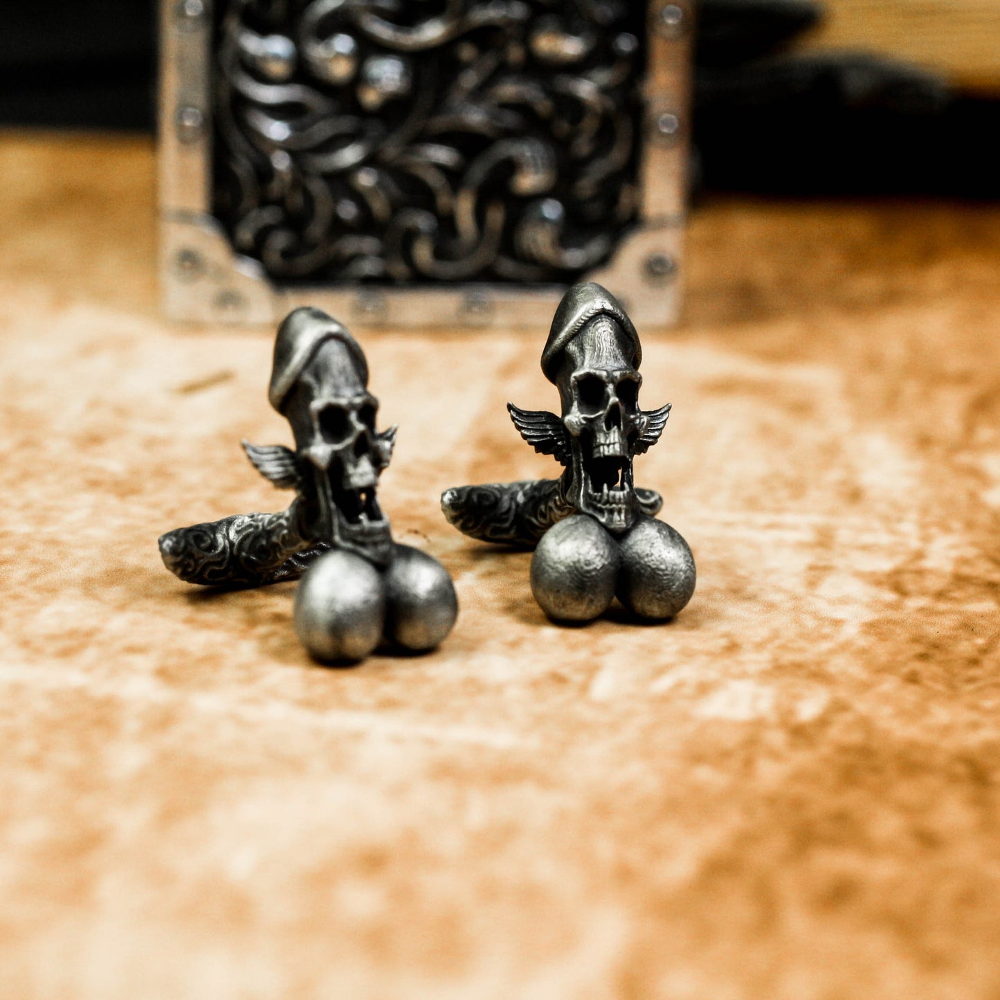 Penis Cock Cufflinks - 925 Silver Handmade