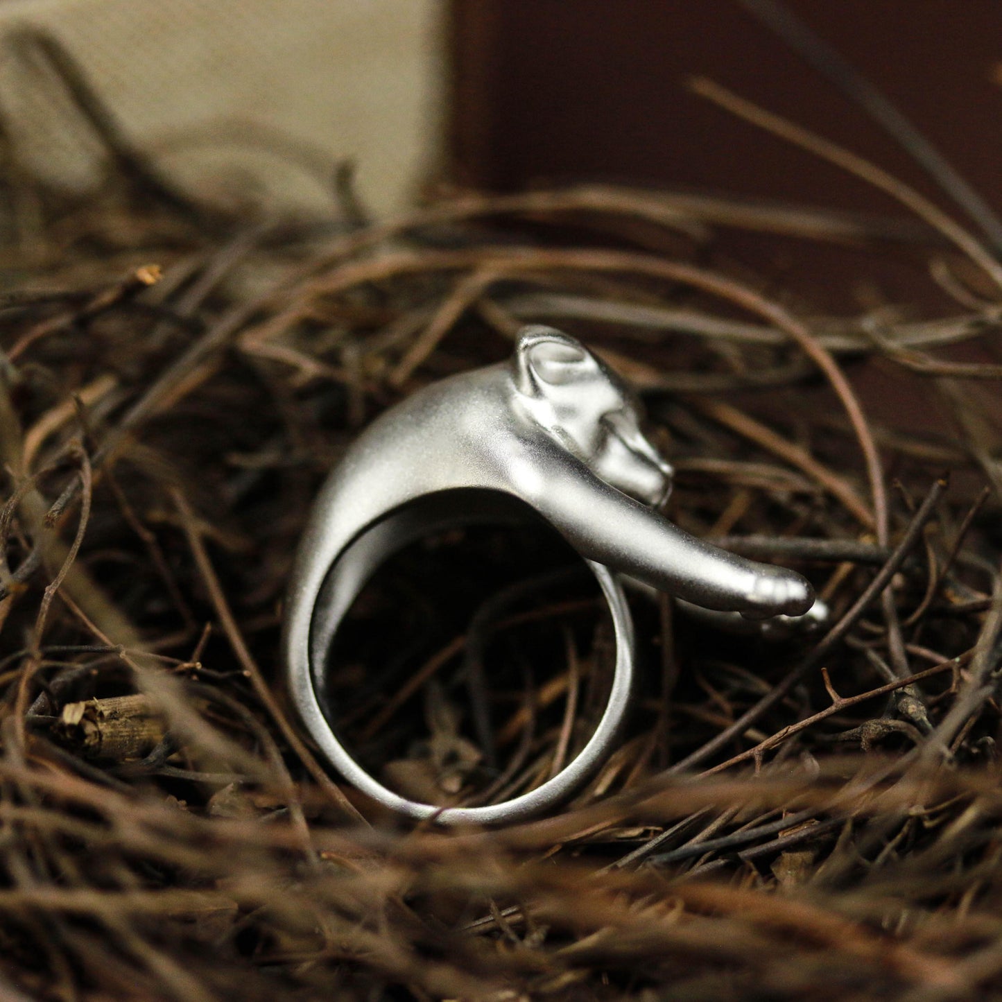 Stretching Cat Ring ââ‚?925 Sterling Silver Handmade Whimsical Animal Jewelry
