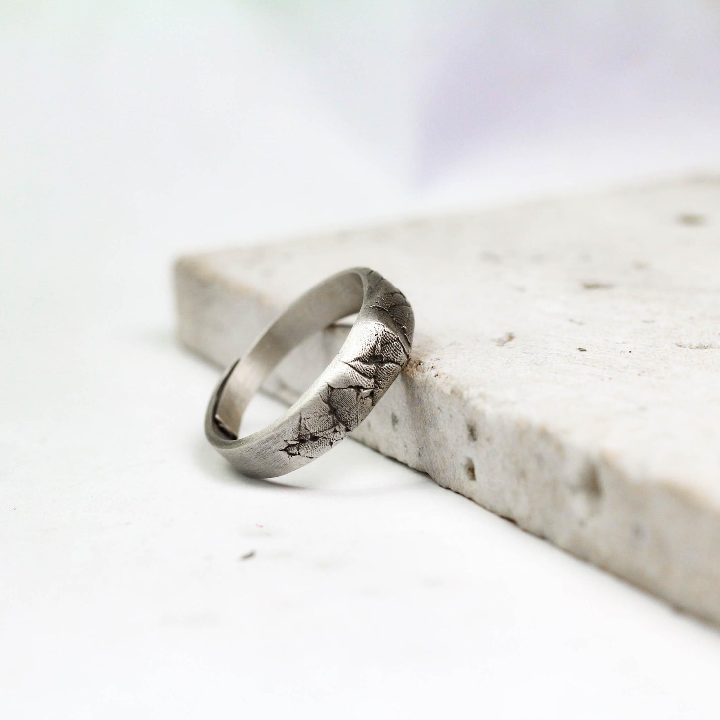Shadow Relic 925 Silver Handmade Ring ¨C Minimalist Gothic Band