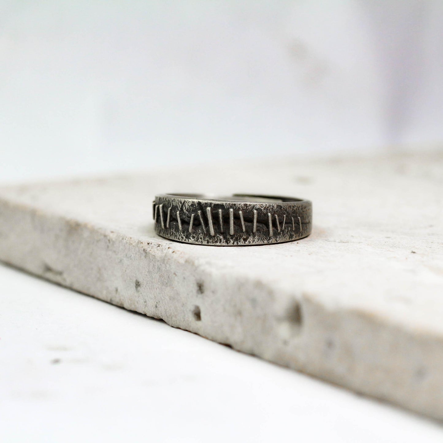 Arcane Path 925 Silver Handmade Ring ¨C Tribal Symbolic Band