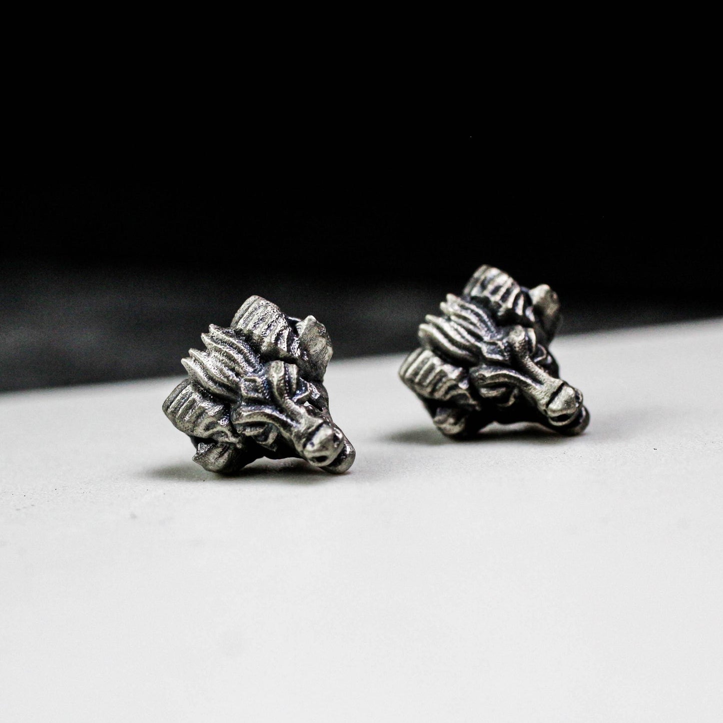 Ram Head Earrings - 925 Sterling Silver Handmade
