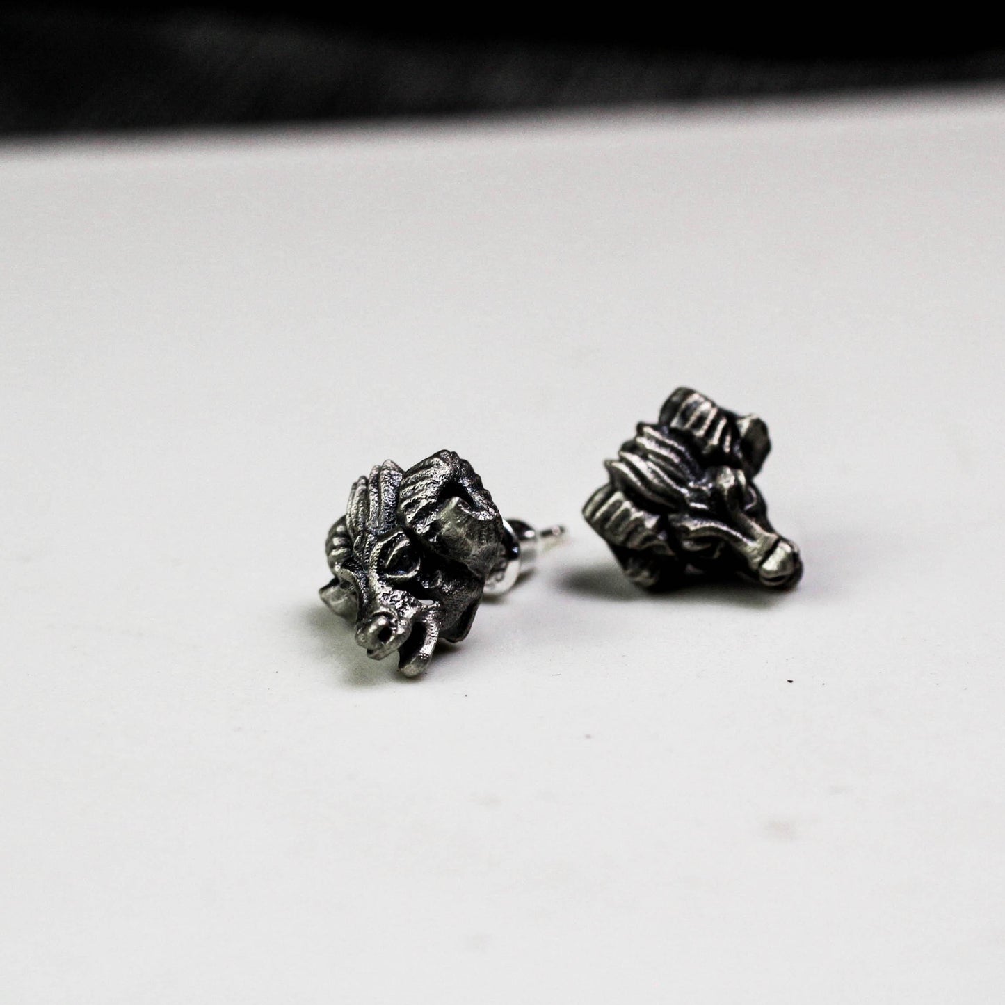 Ram Head Earrings - 925 Sterling Silver Handmade