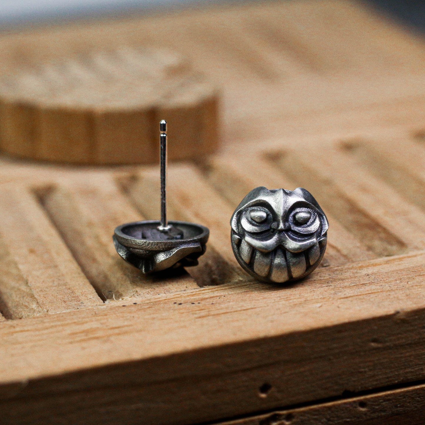 Totem Owl Earrings - 925 Sterling Silver Handmade