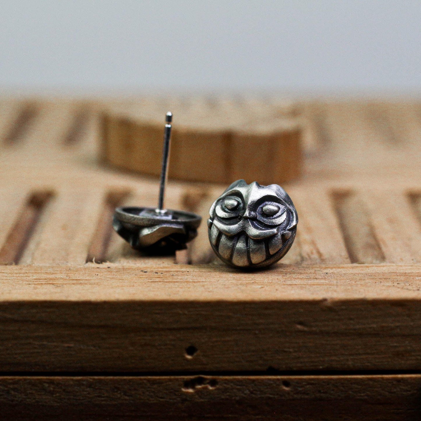 Totem Owl Earrings - 925 Sterling Silver Handmade
